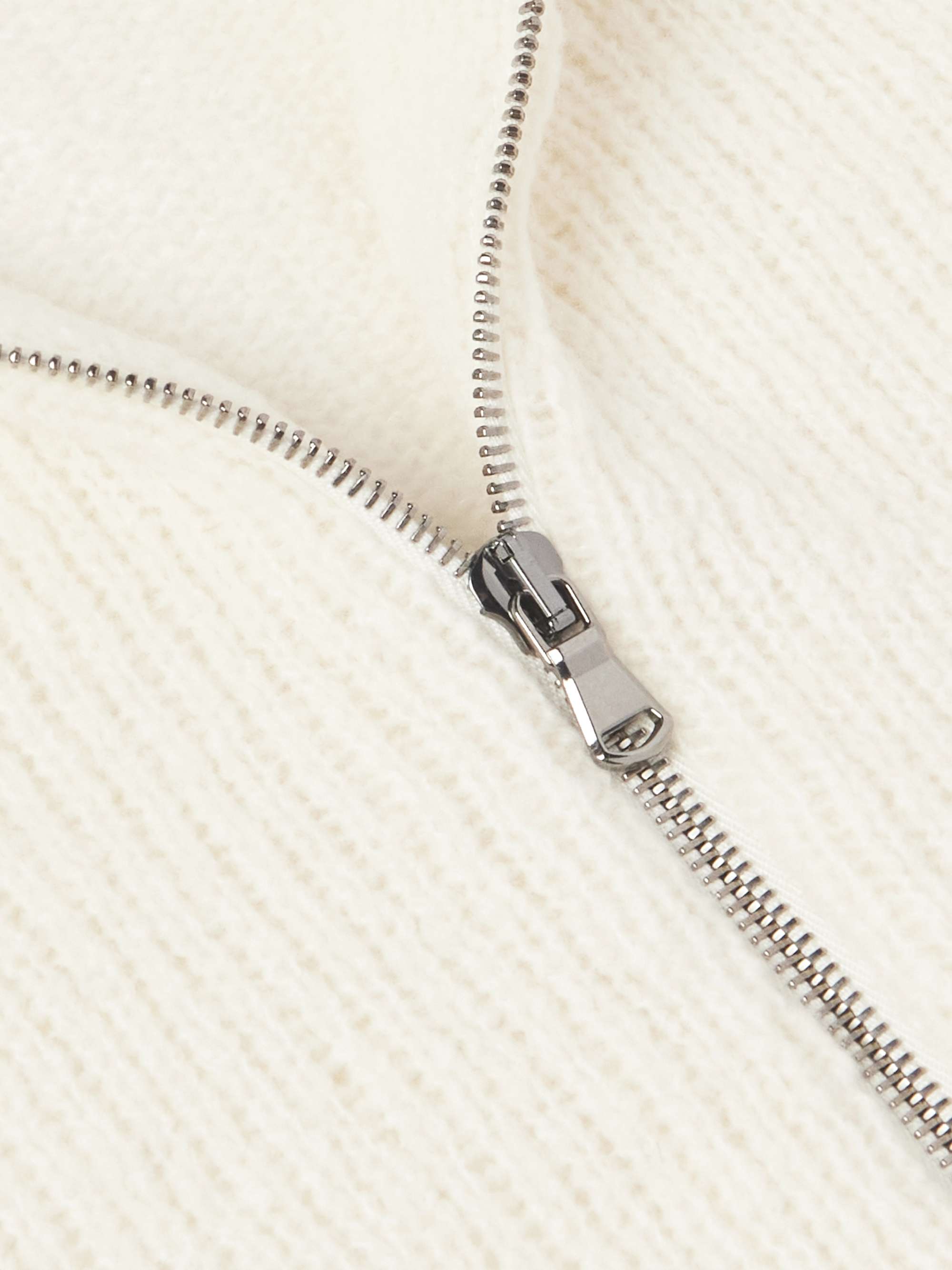 Merino Wool-Blend Zip-Up Cardigan view