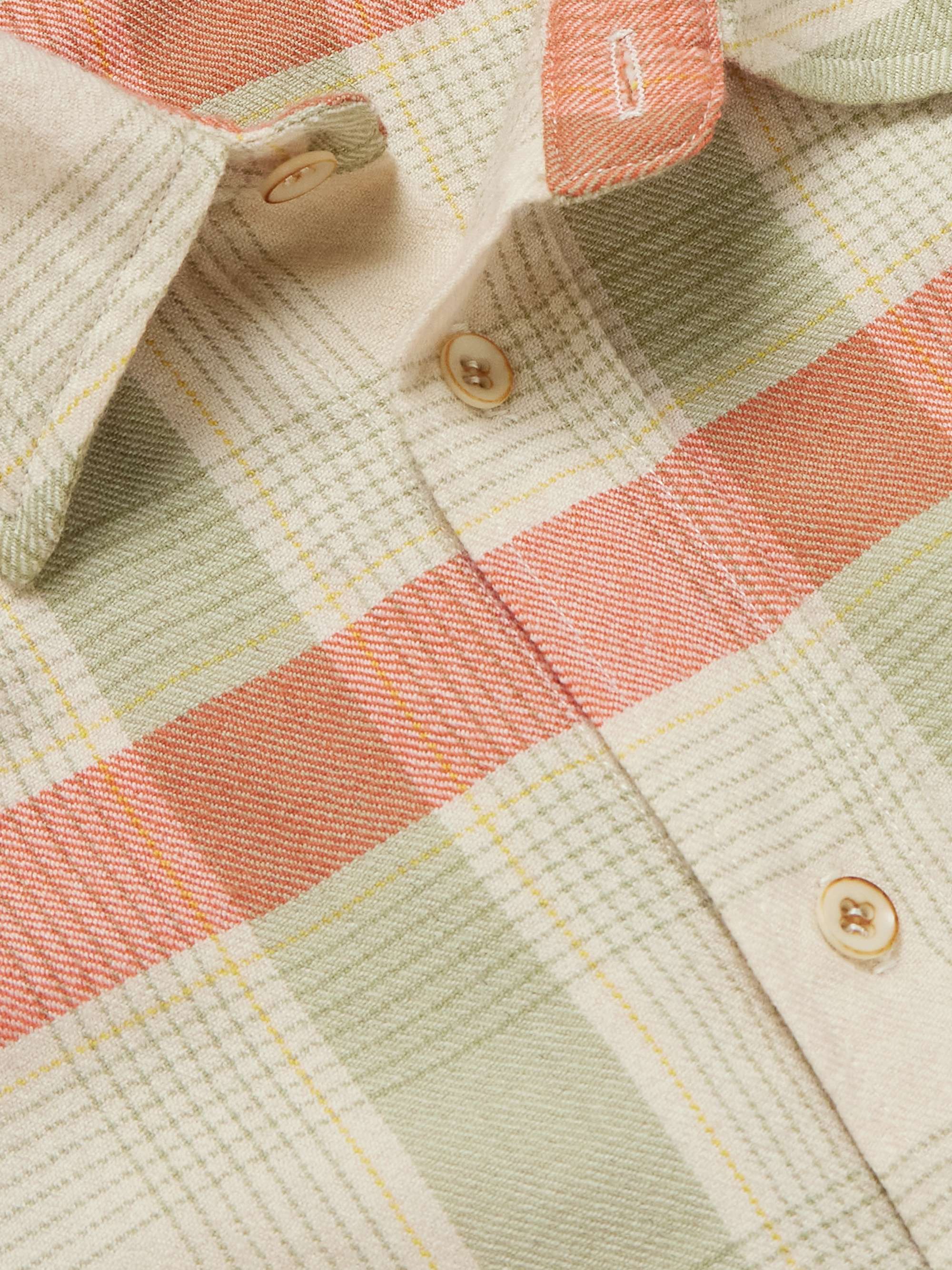 Checked Cashmere and Wool-Blend Shirt view