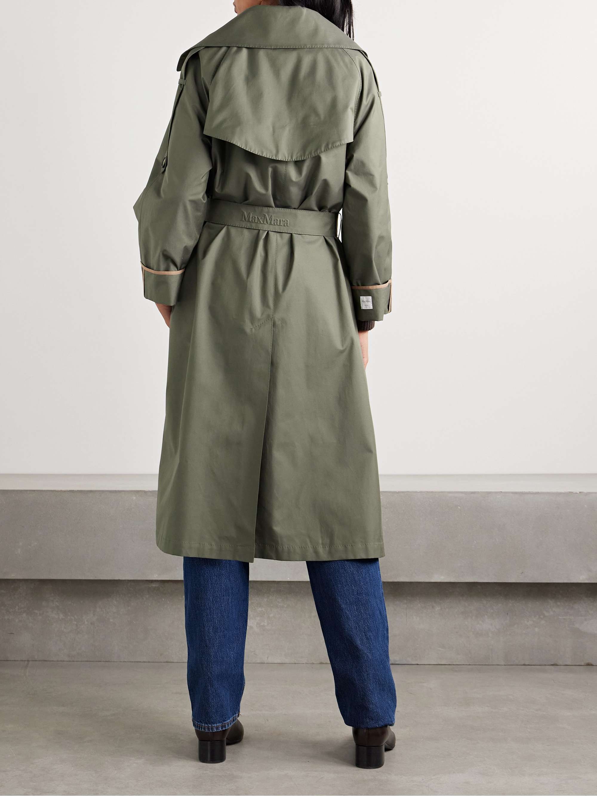 The Cube belted cotton-blend poplin trench coat view