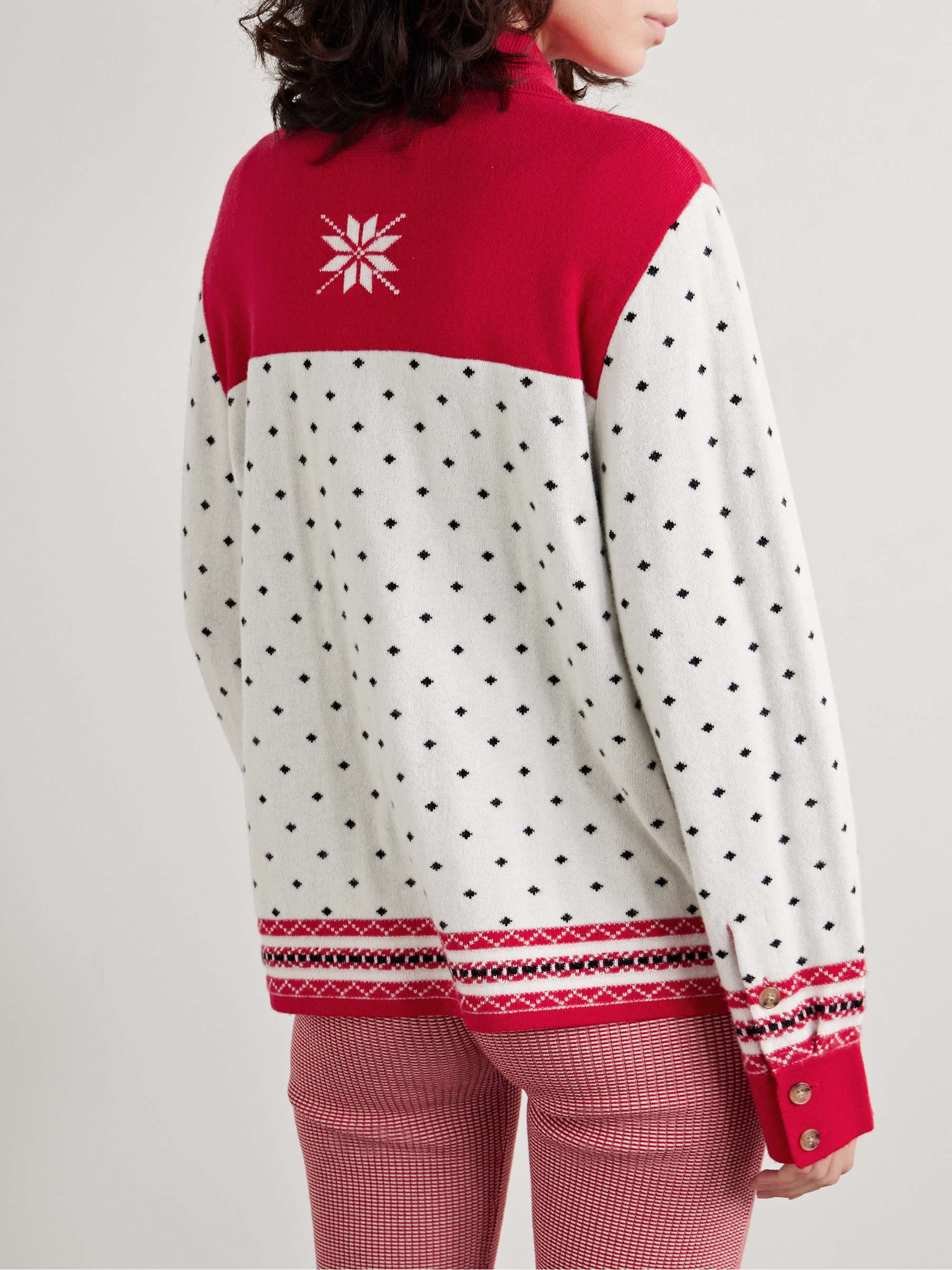 Downhill wool and cashmere-blend jacquard cardigan view