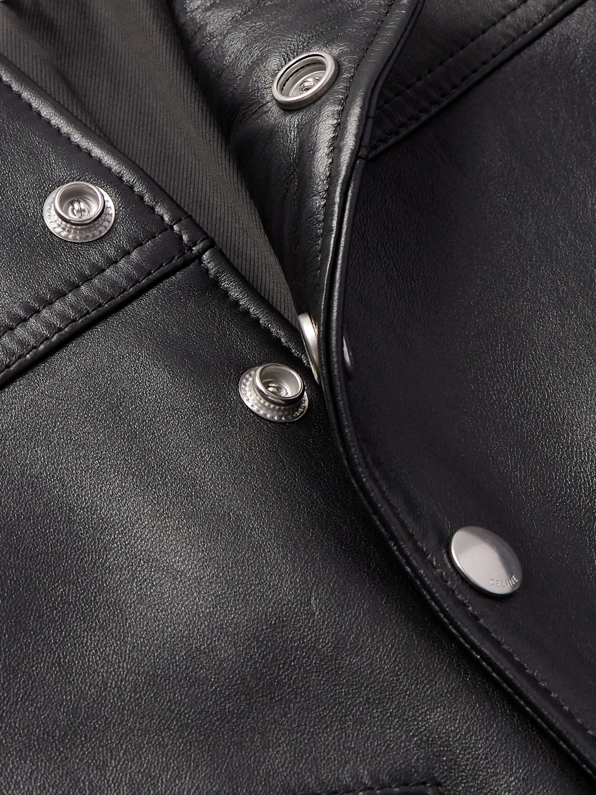 Embellished Leather Jacket view