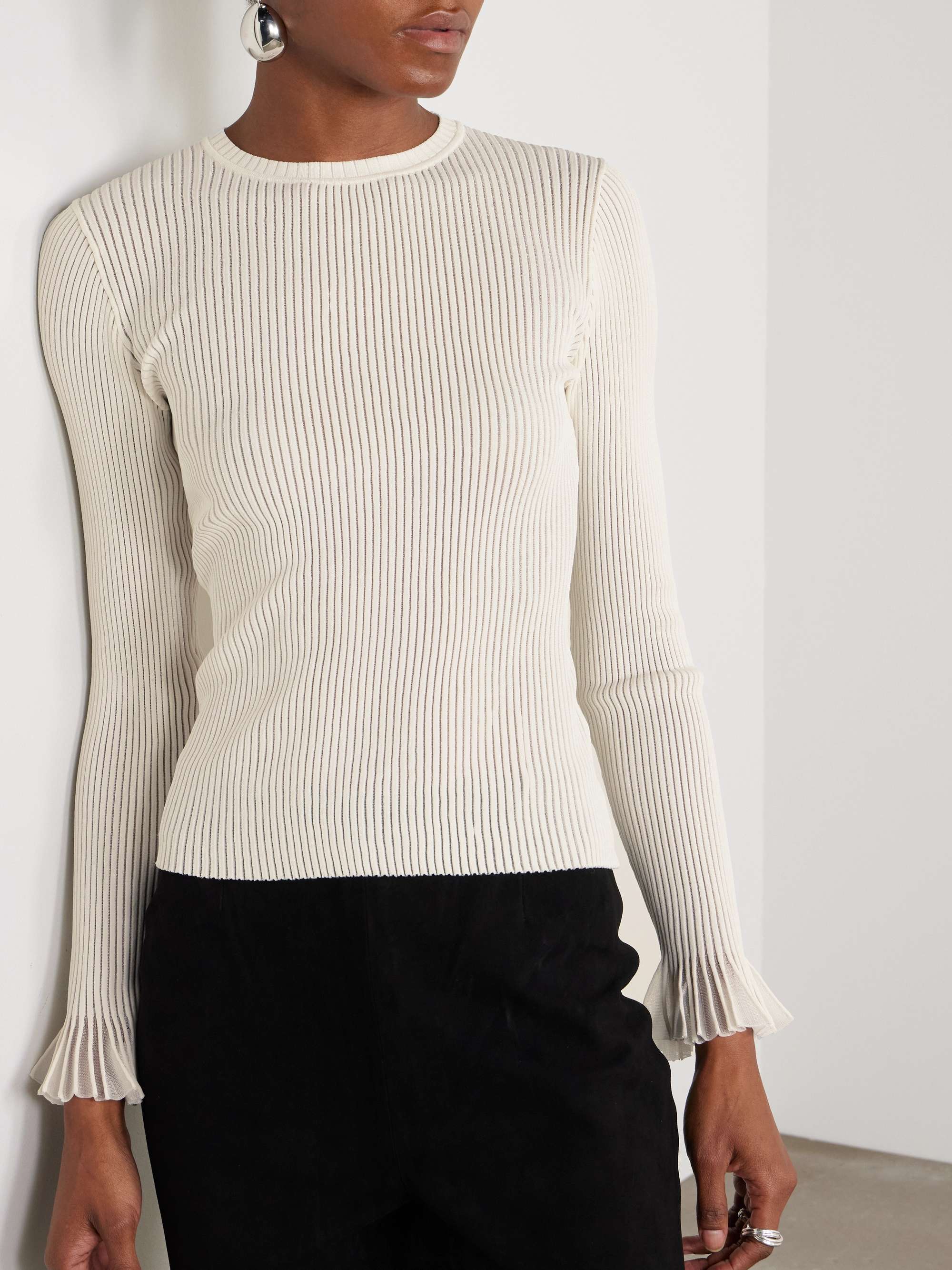 Aster ribbed-knit sweater view