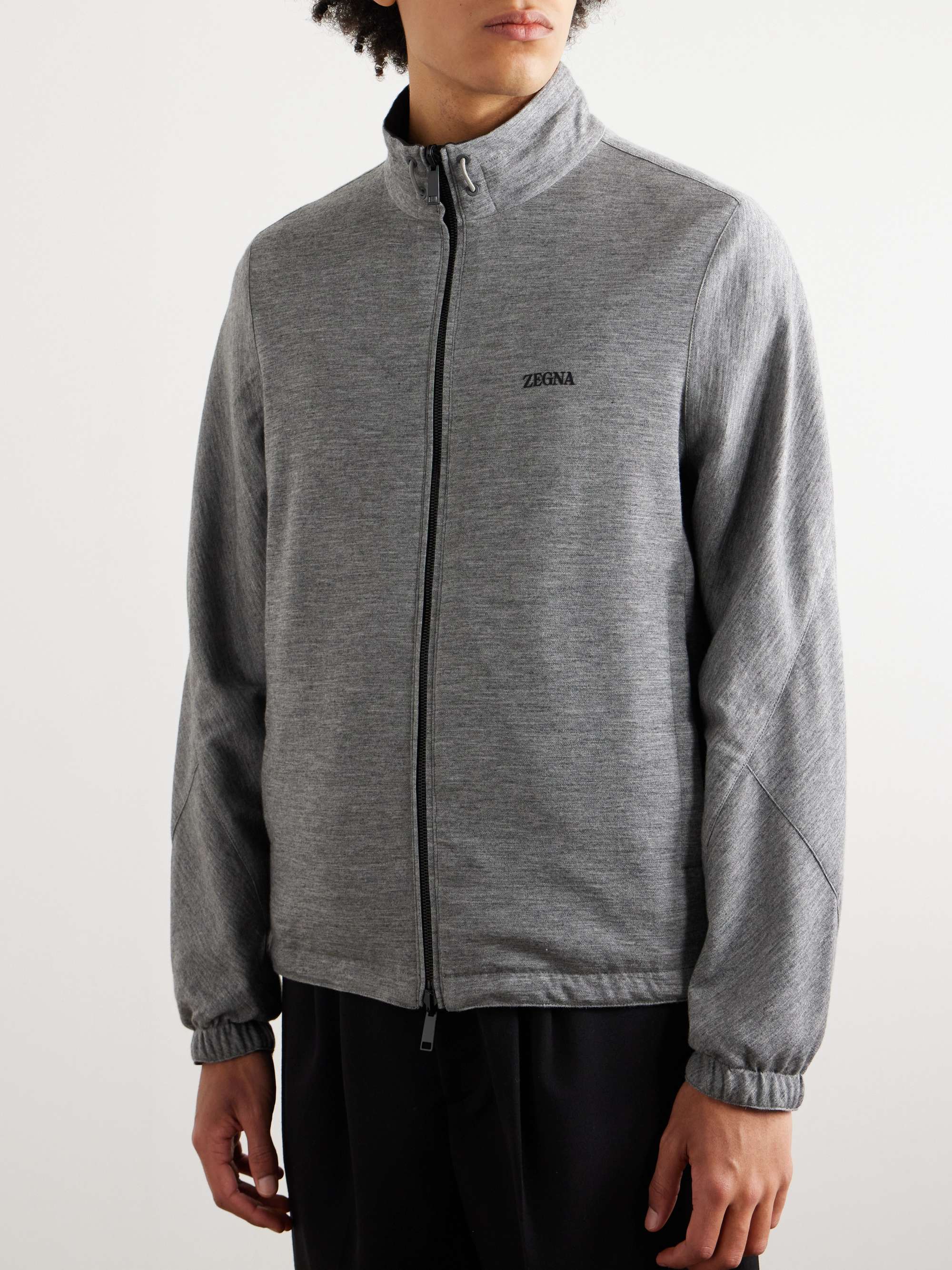 Reversible Shell and Cashmere, Cotton and Silk-Blend Jacket view