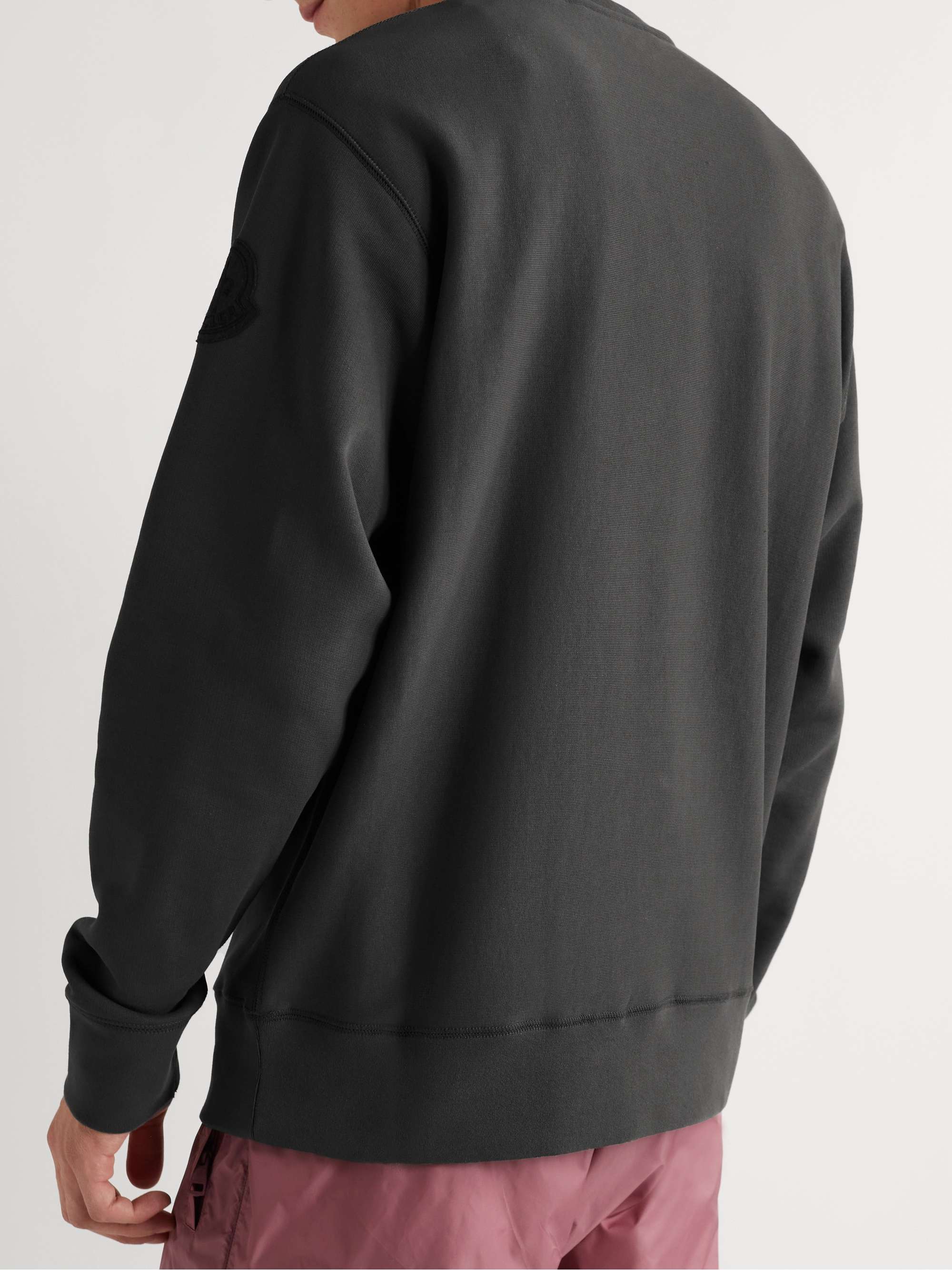2 Moncler 1952 Logo-Flocked Cotton-Jersey Sweatshirt view