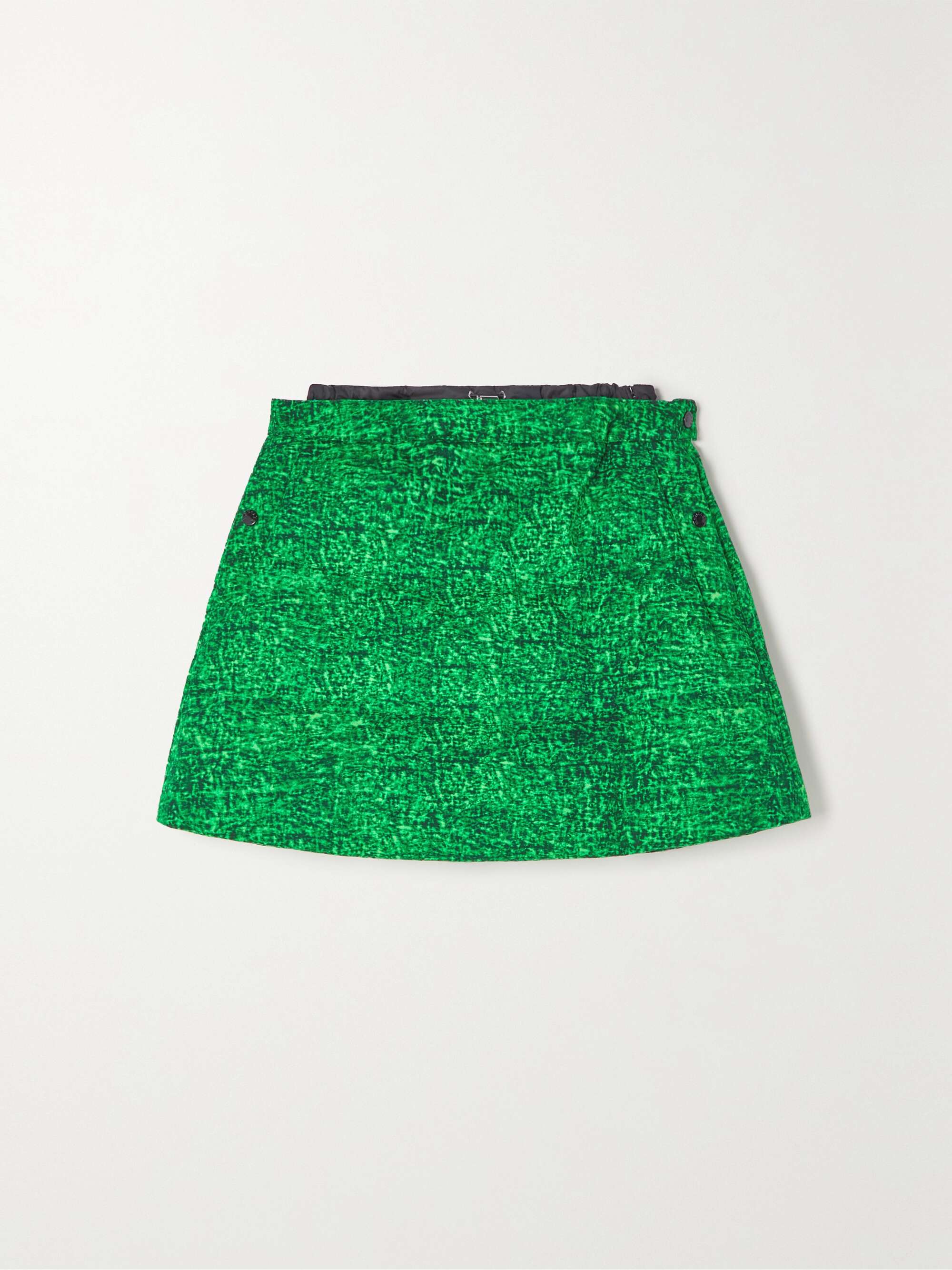+ JW Anderson quilted printed cotton-twill down mini skirt view