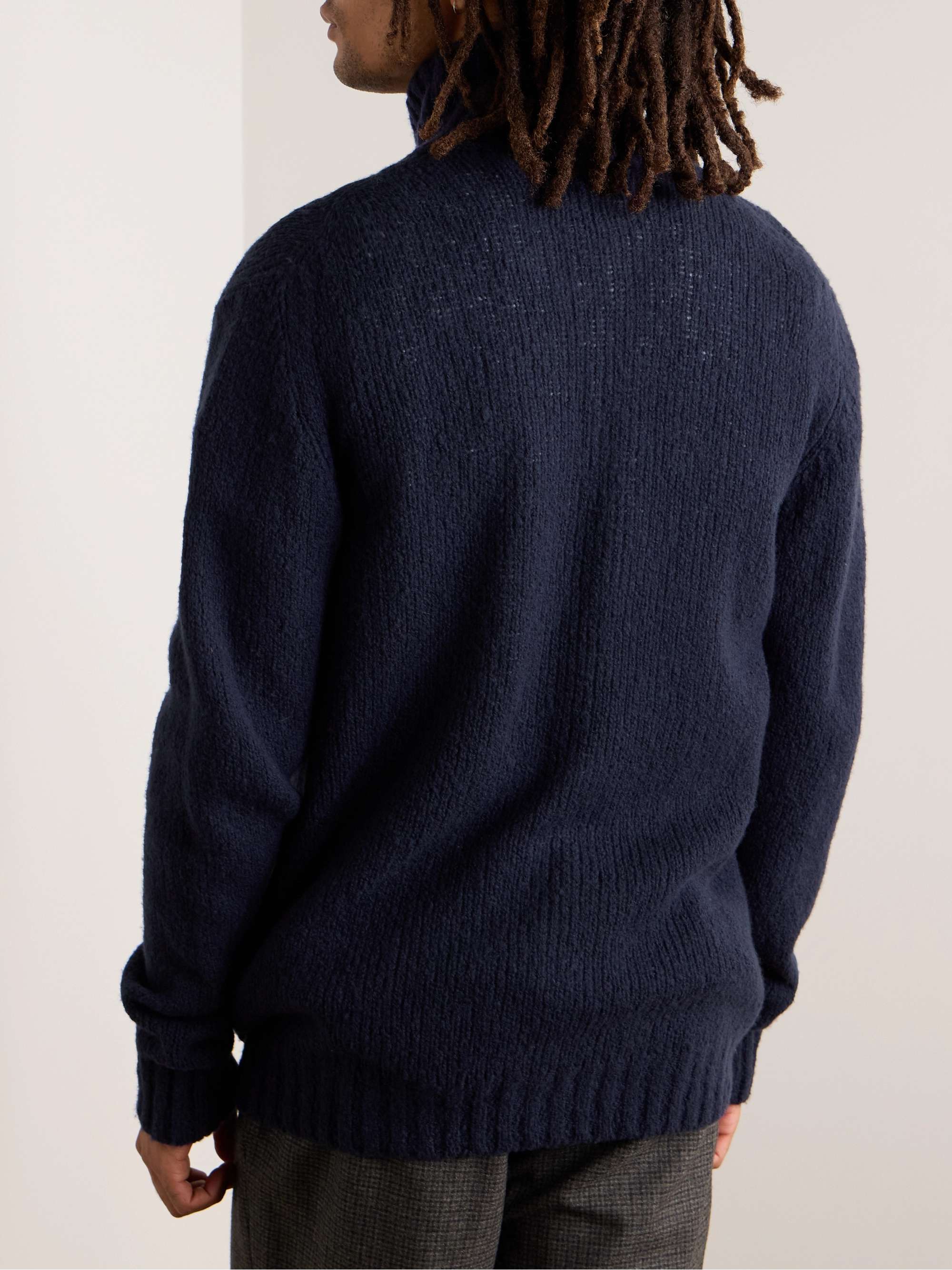 Wool-Bouclé Zip-Up Sweater view