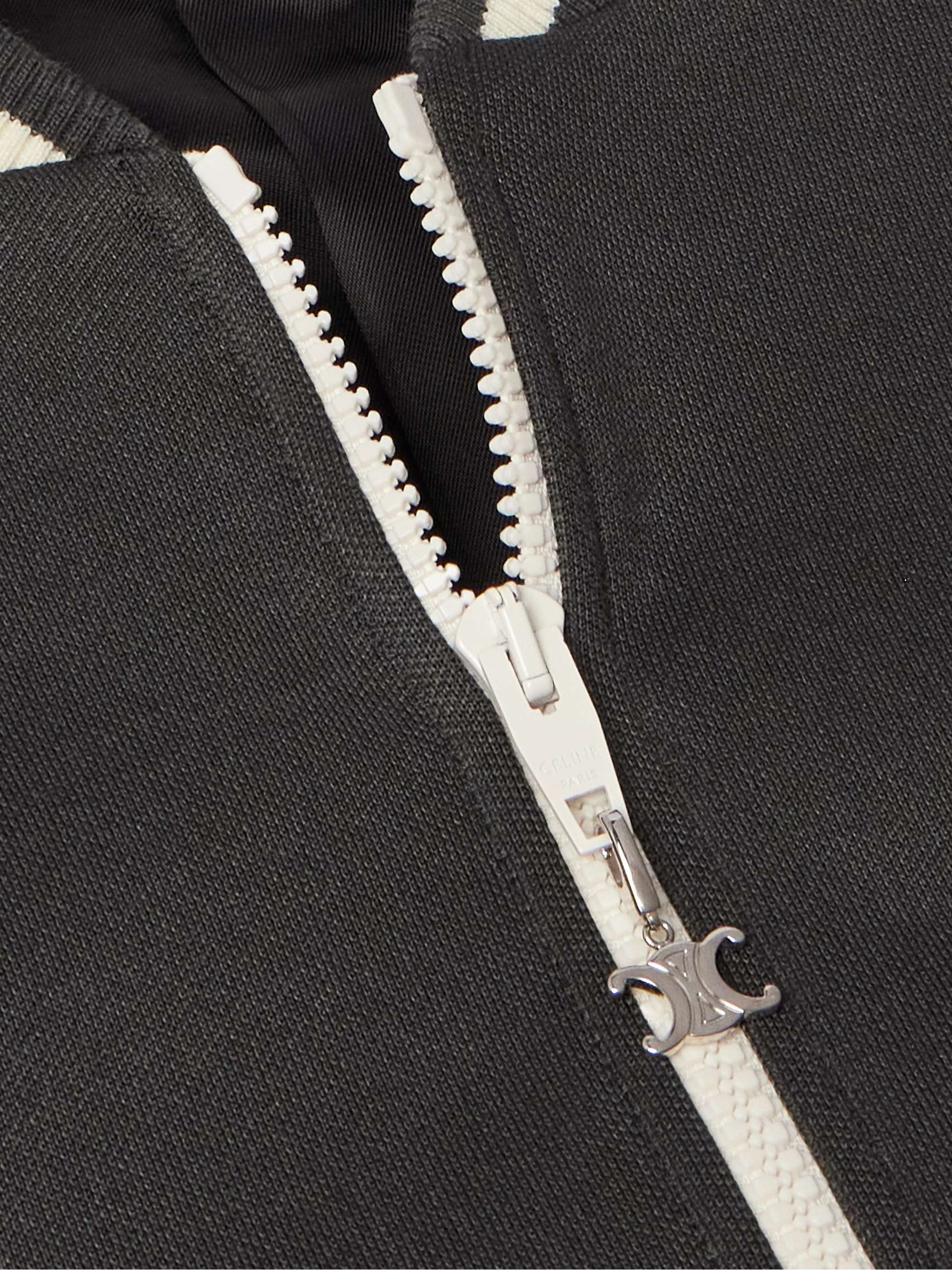 Triomphe Teddy Slim-Fit Logo-Embroidered Tech-Jersey Track Jacket view