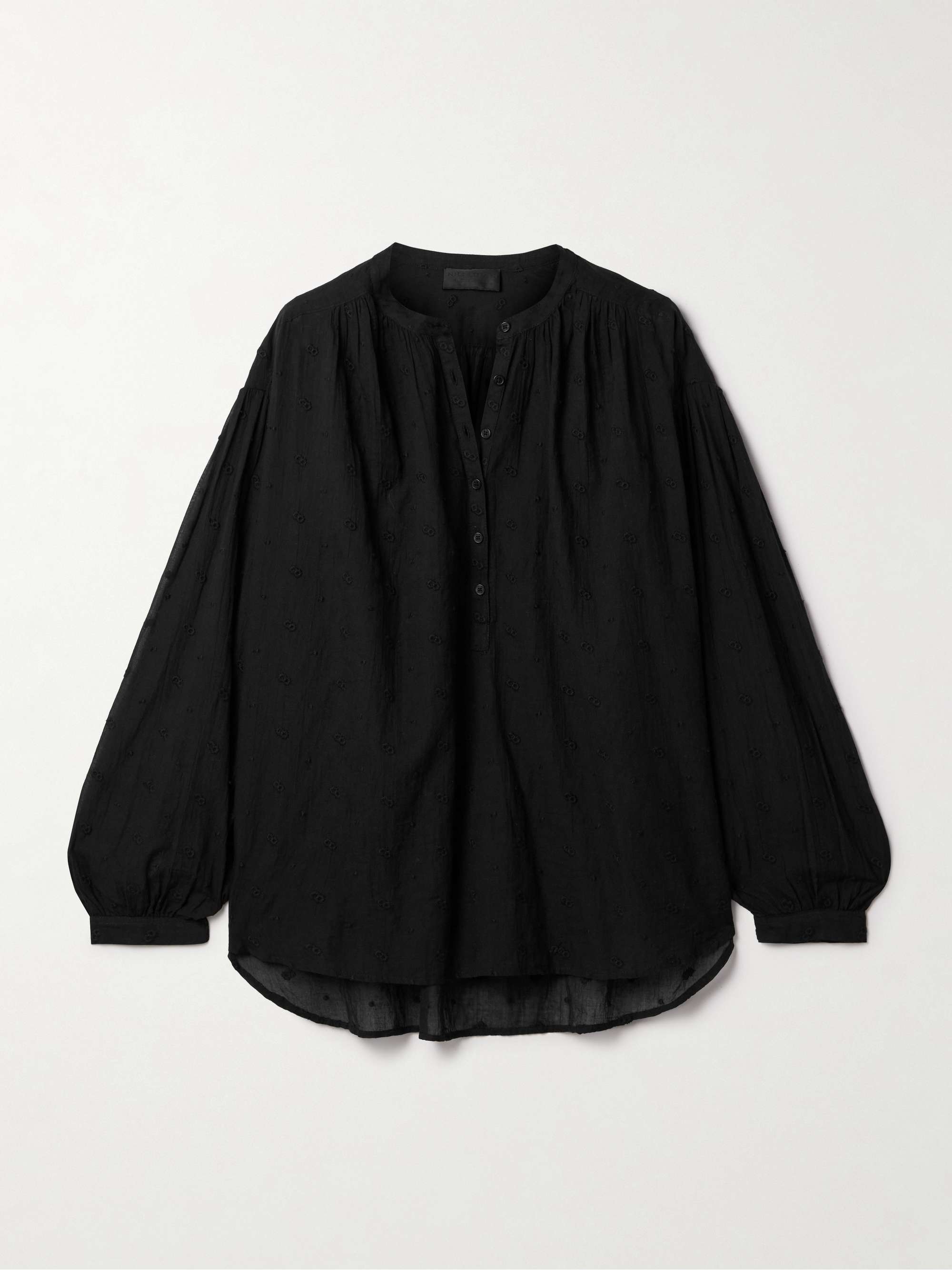 Neville embroidered cotton-voile blouse view
