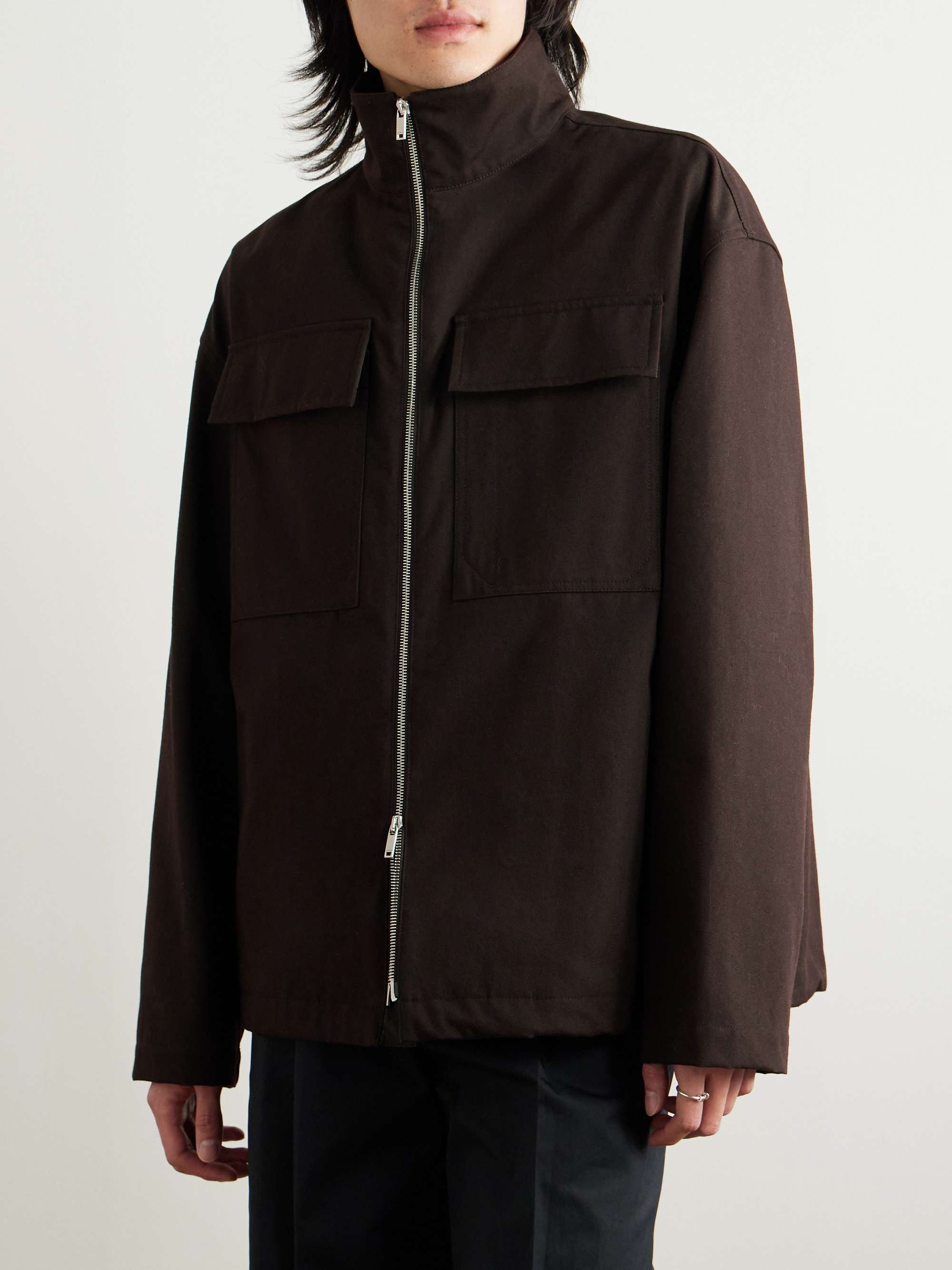 Organic Cotton-Canvas Blouson Jacket view