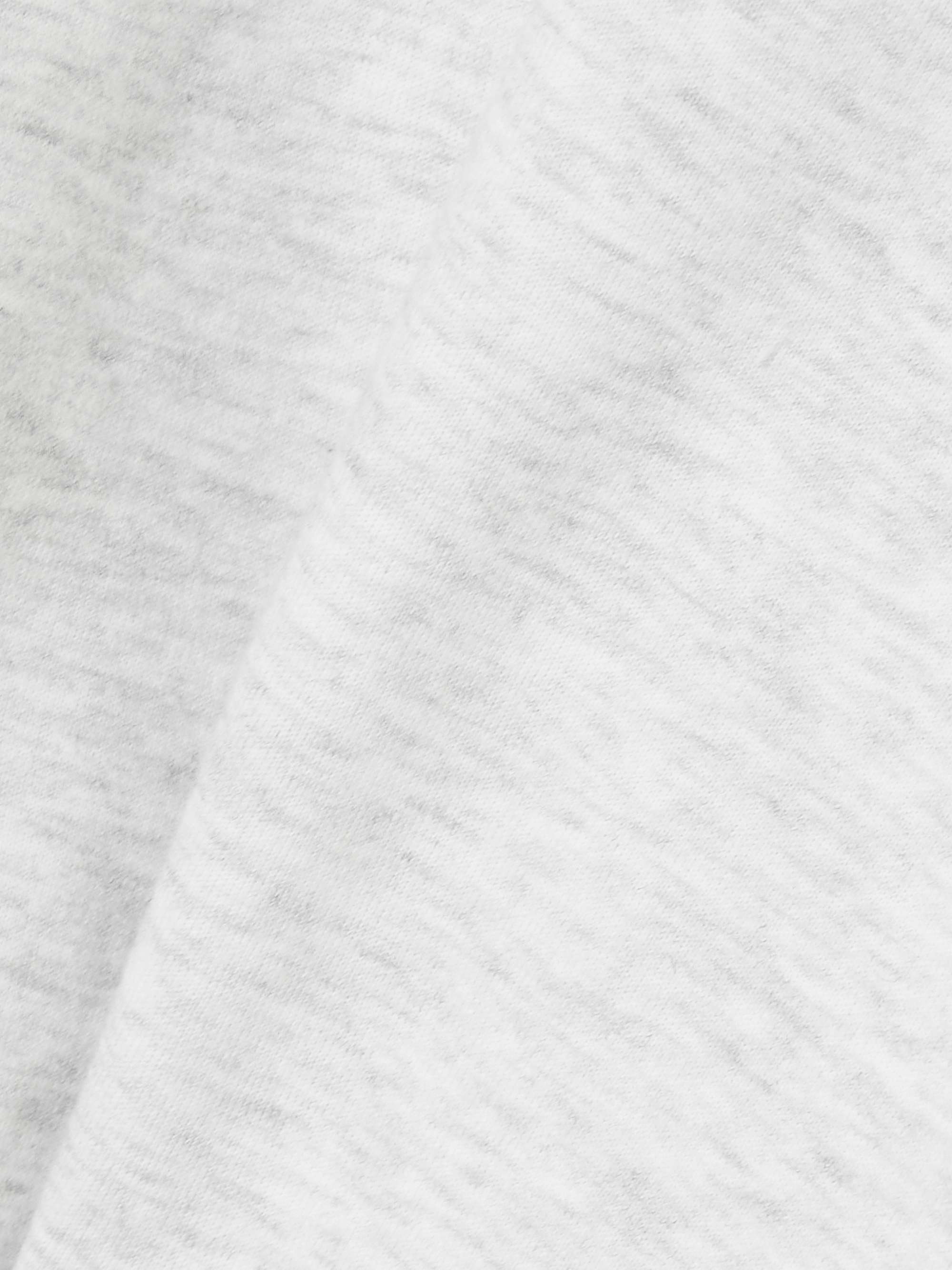 Cropped cotton-blend jersey half-zip sweater view