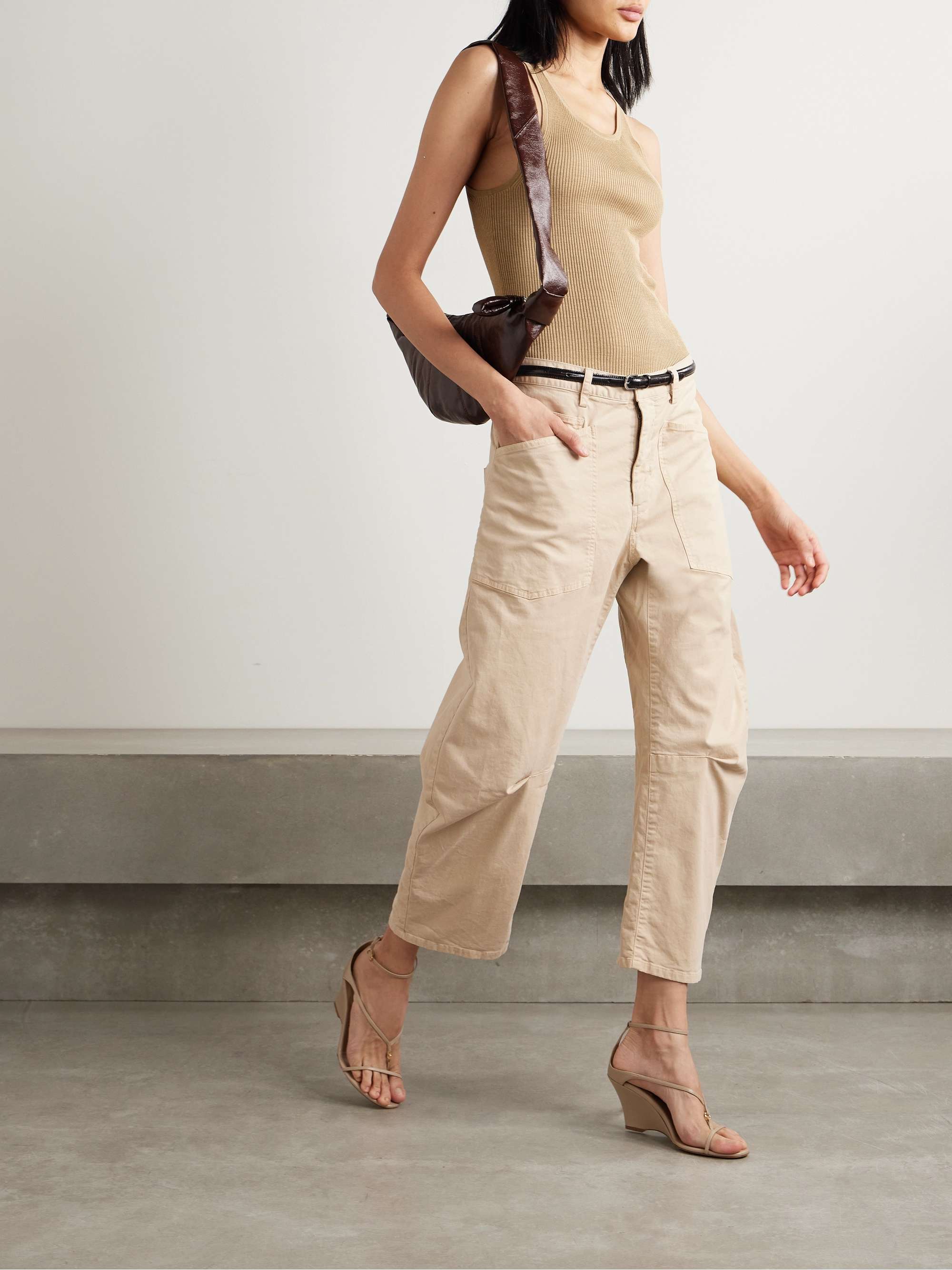 Shon cotton-blend twill tapered pants view