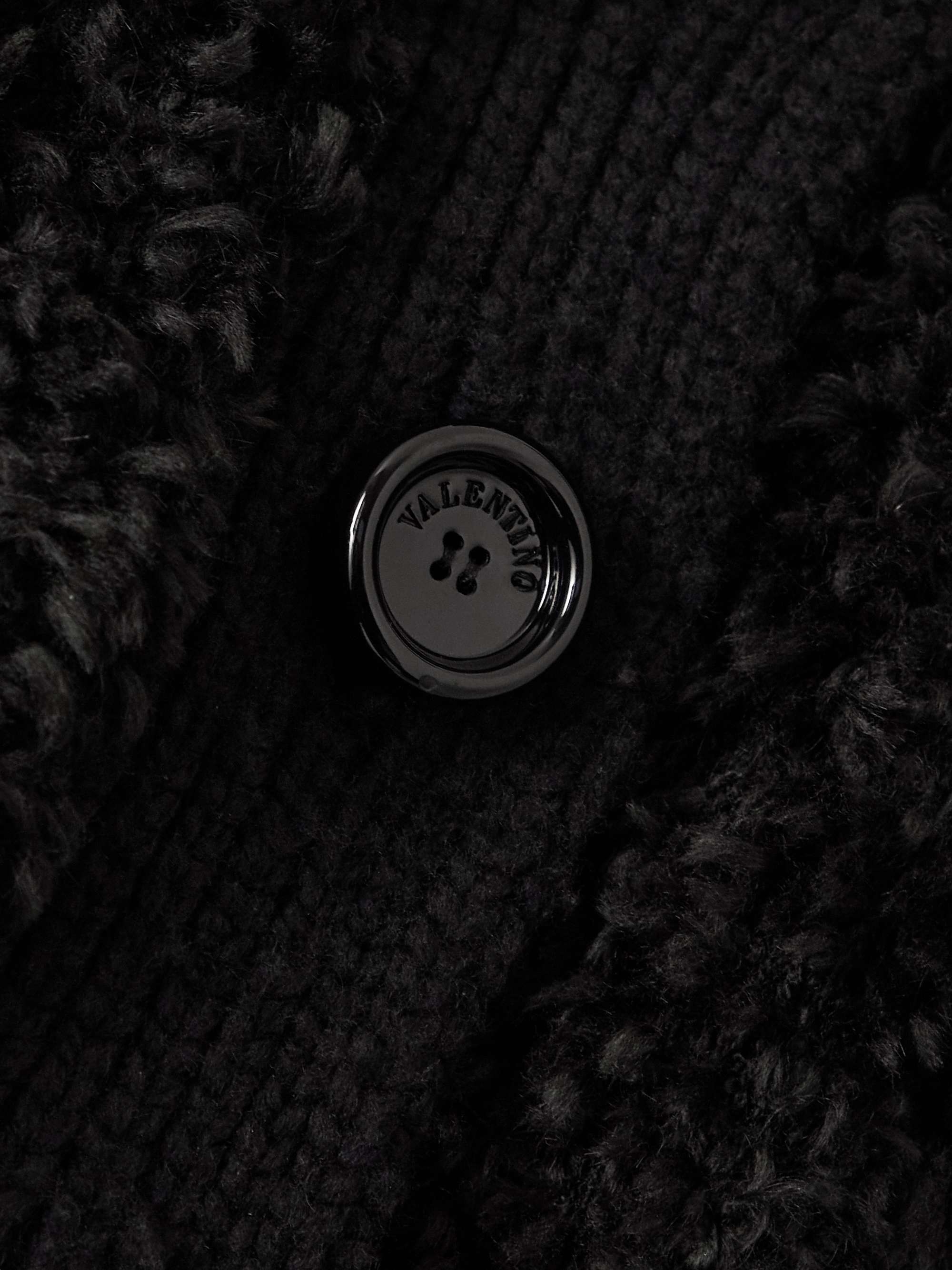 Oversized braided bouclé cardigan view