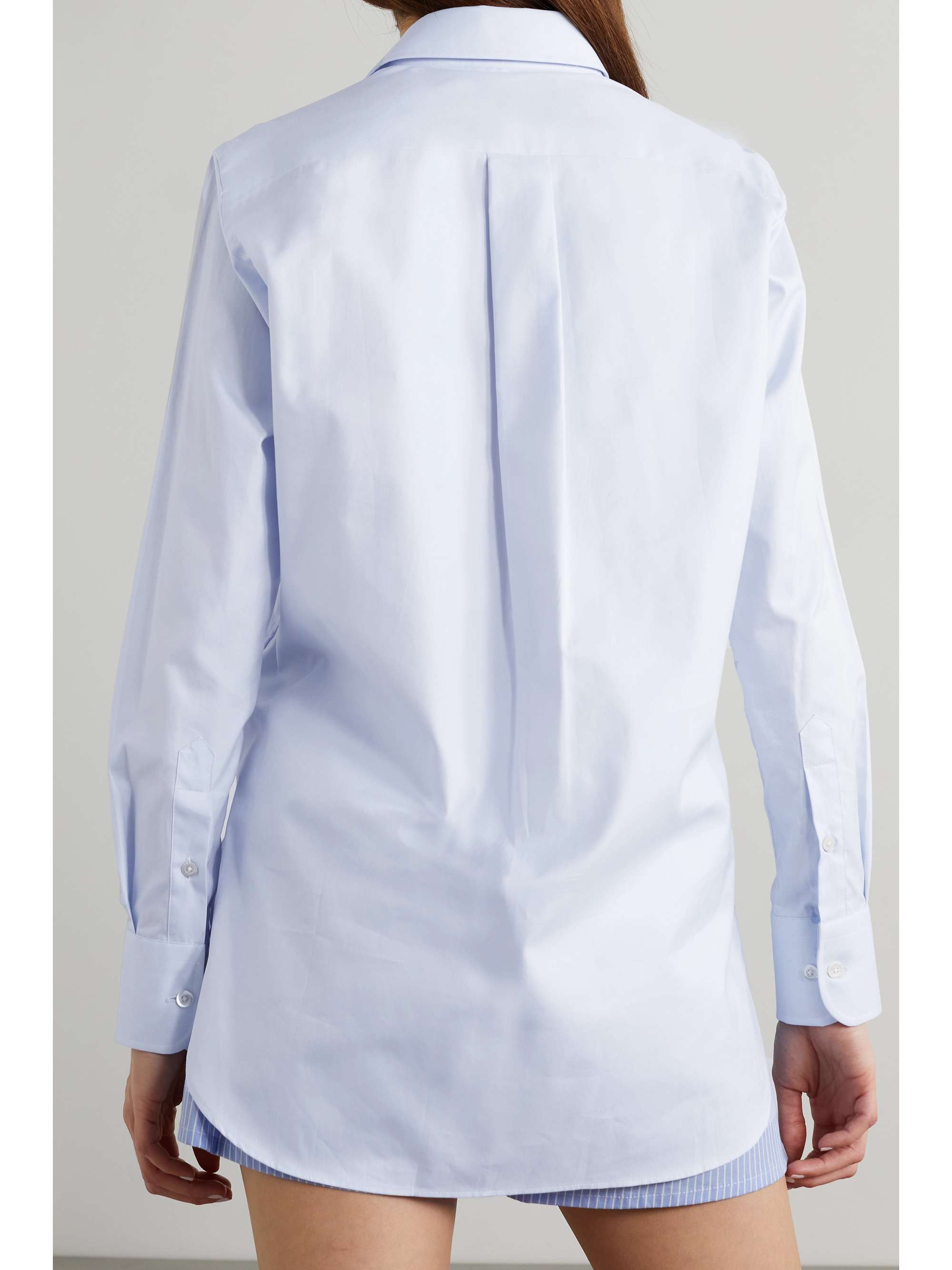Embroidered cotton-poplin shirt view