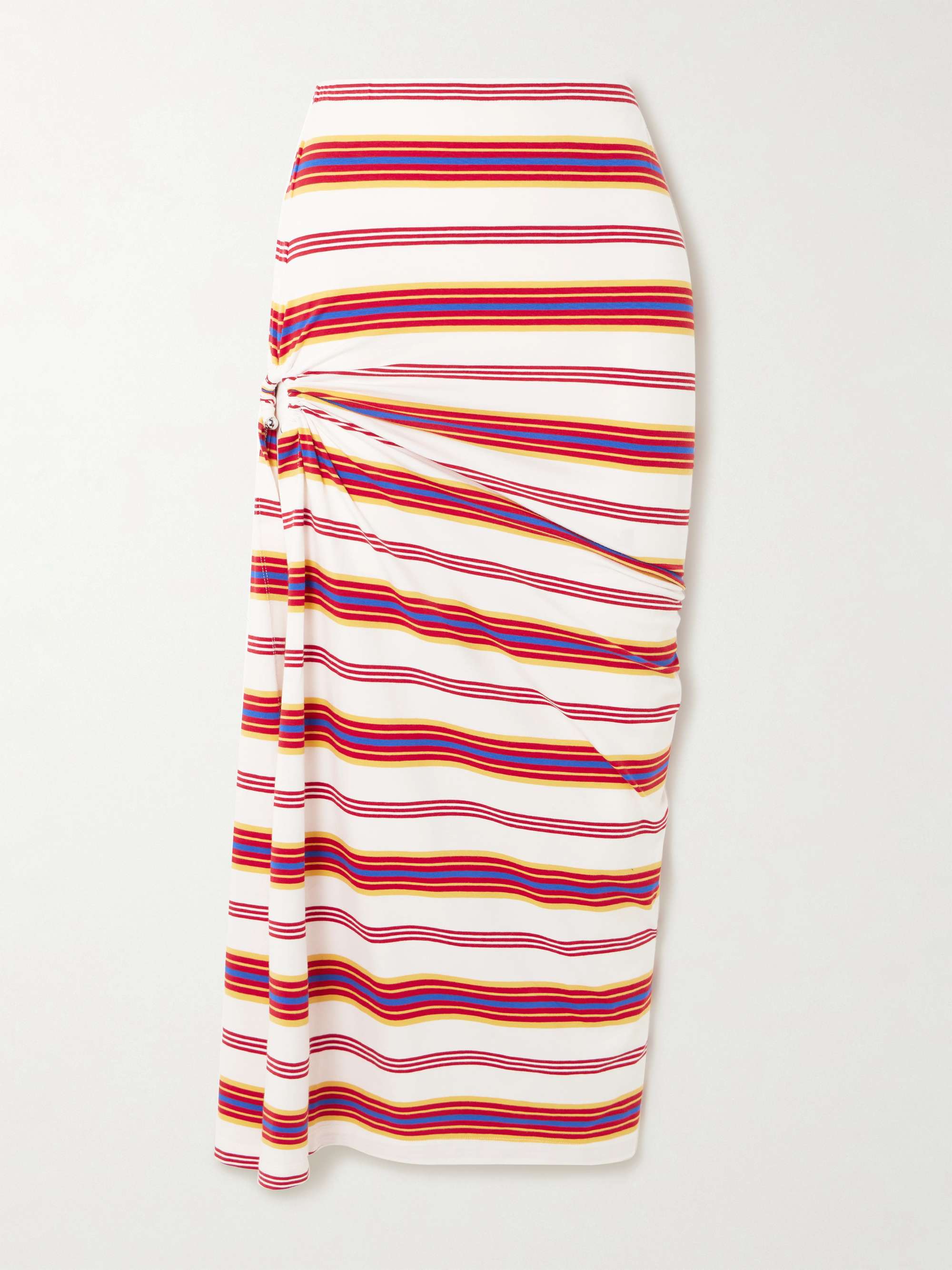 Embellished striped stretch-jersey maxi skirt view