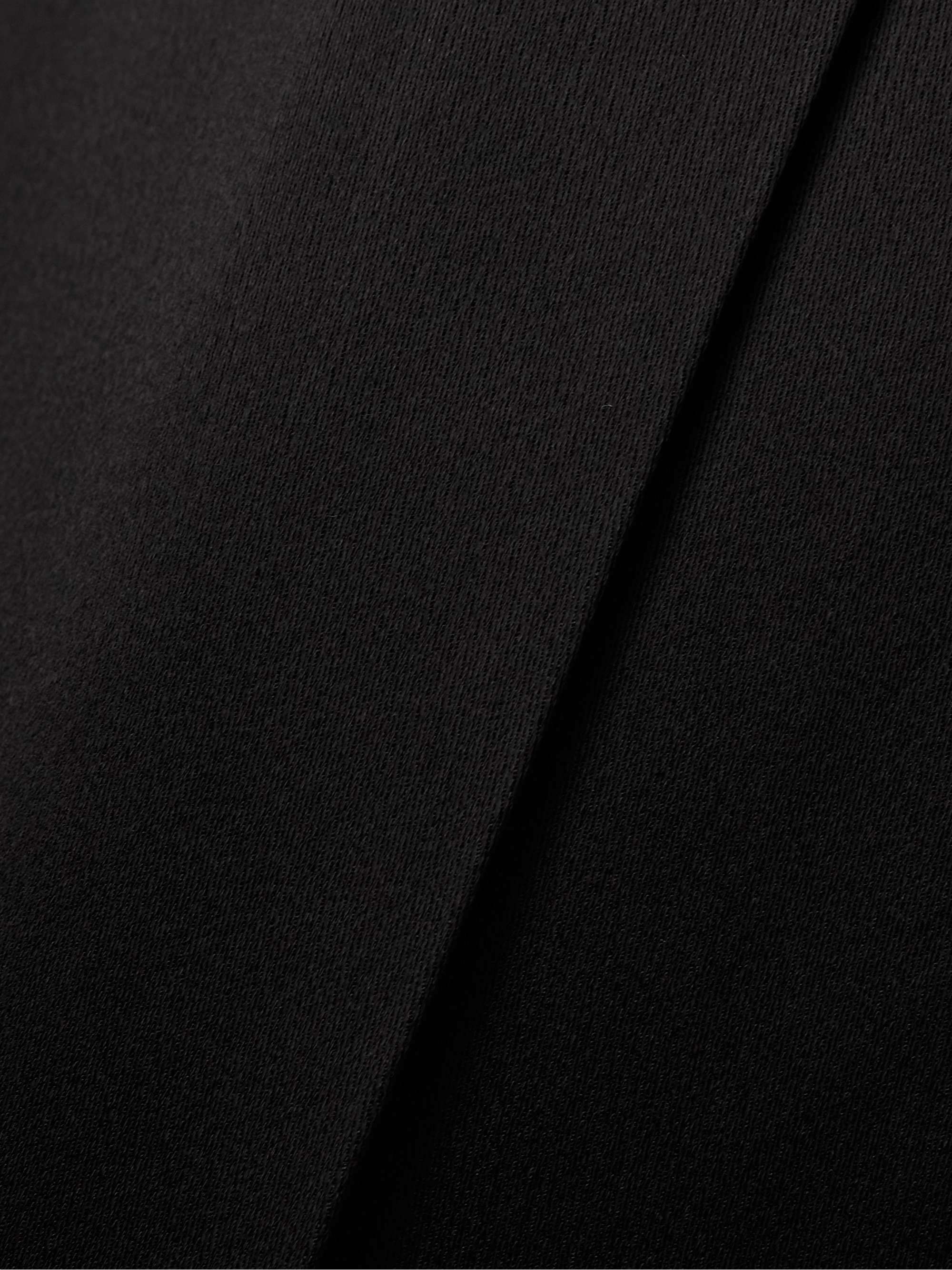 Marinta satin-trimmed pleated crepe wide-leg pants view