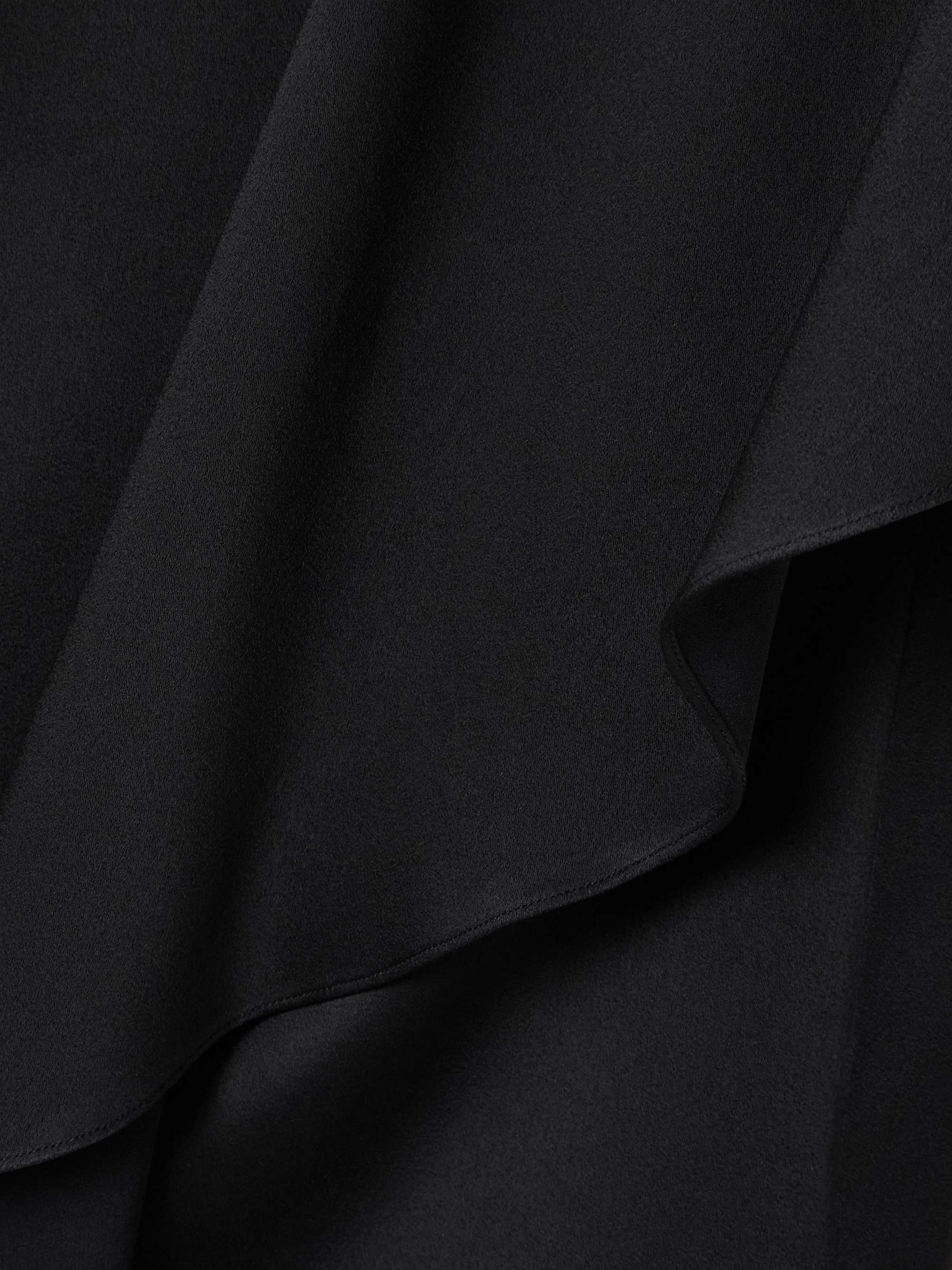 Asymmetric layered satin blouse view