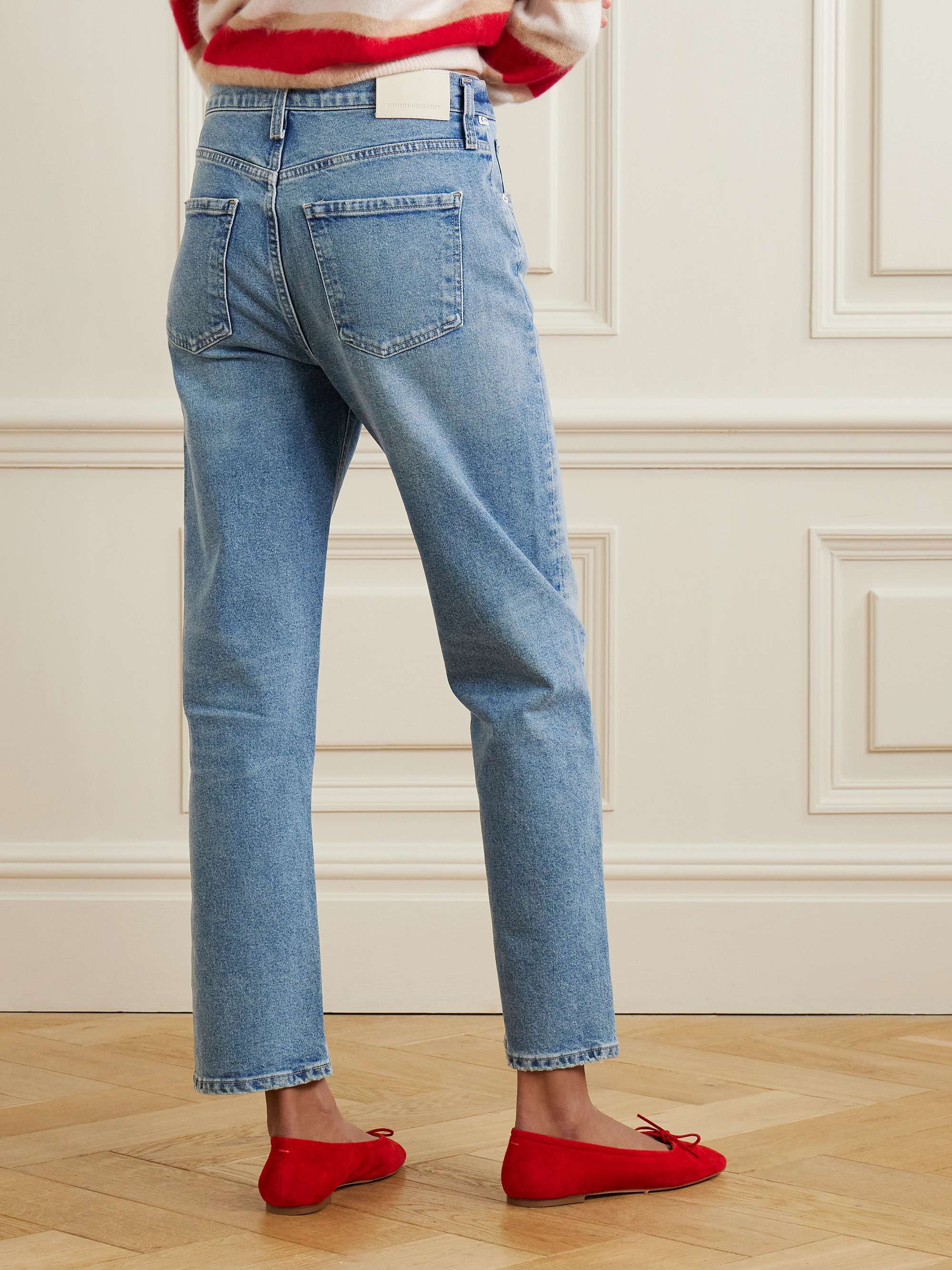 Delfina high-rise straight-leg jeans view