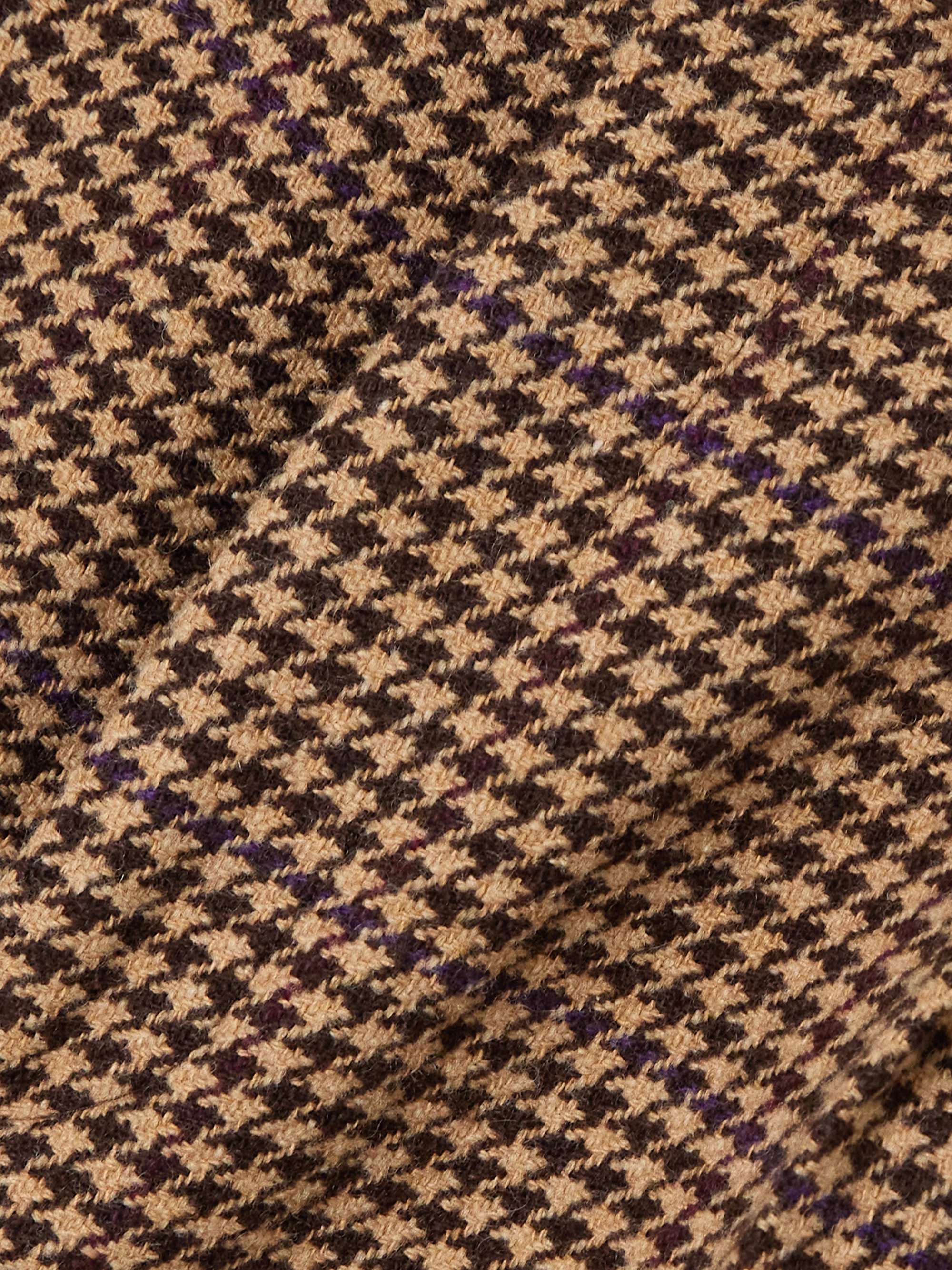 Pleated houndstooth tweed tapered pants view