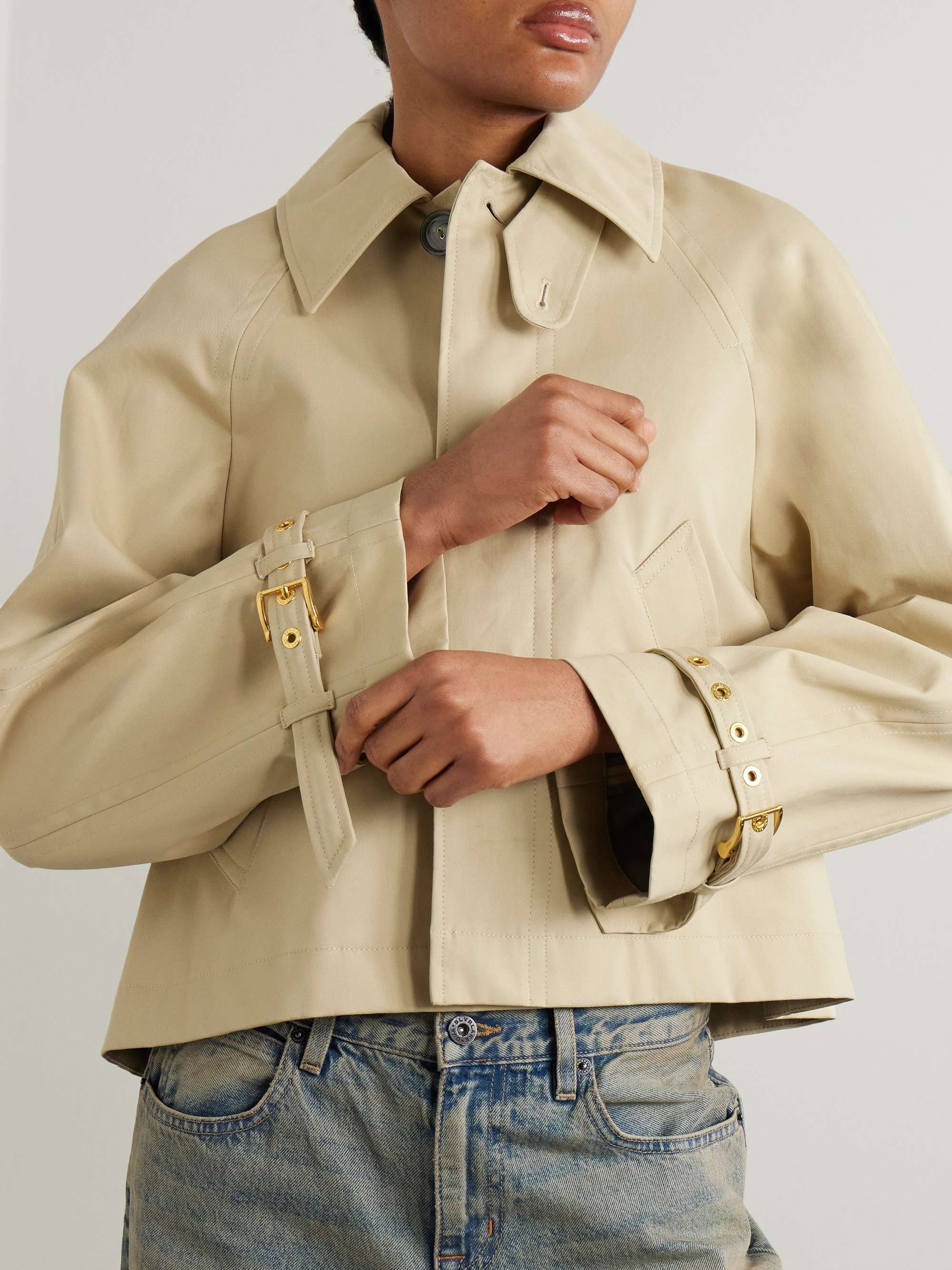Cropped cotton-canvas jacket view