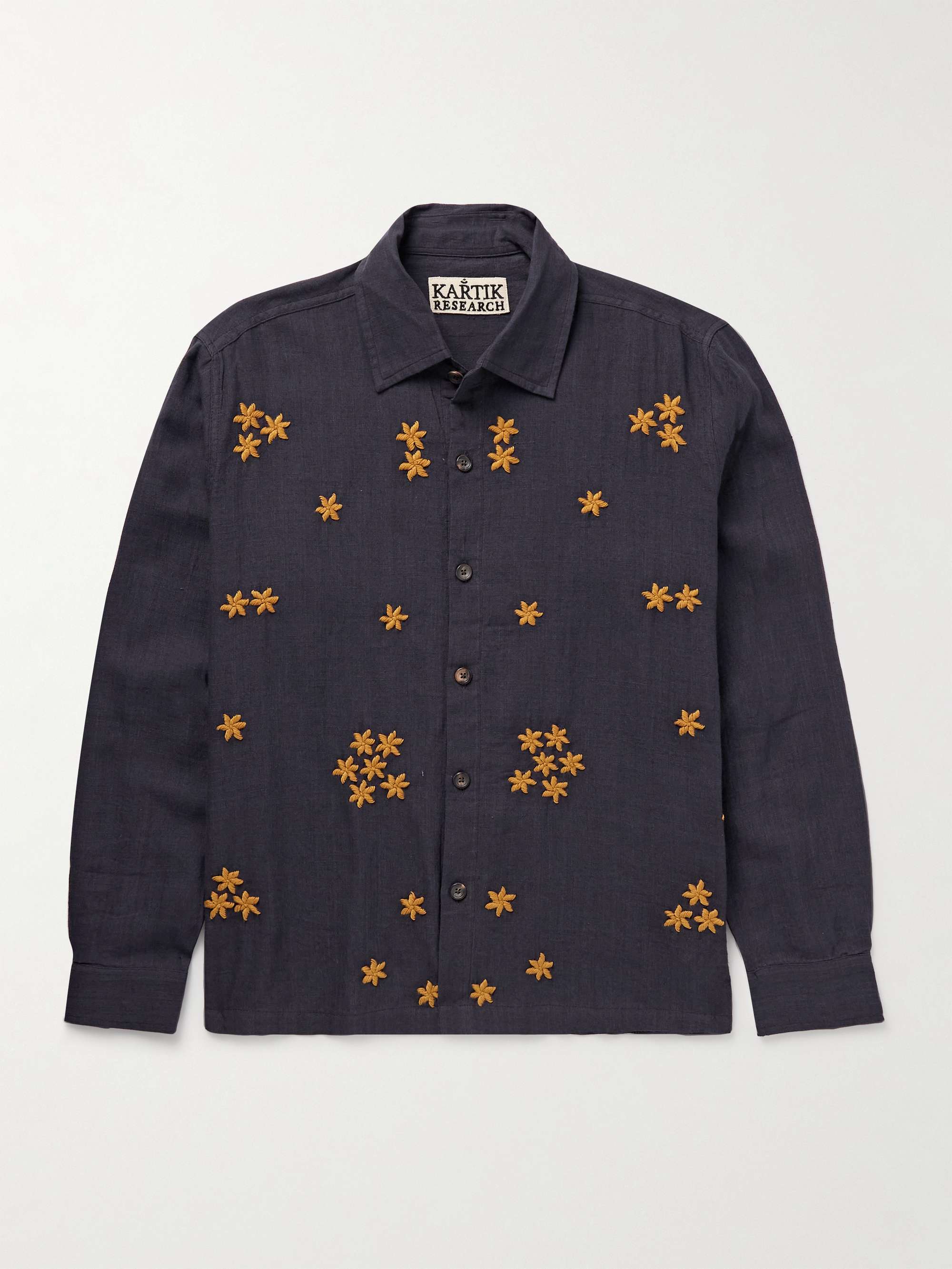 Embroidered Cotton-Voile Shirt view