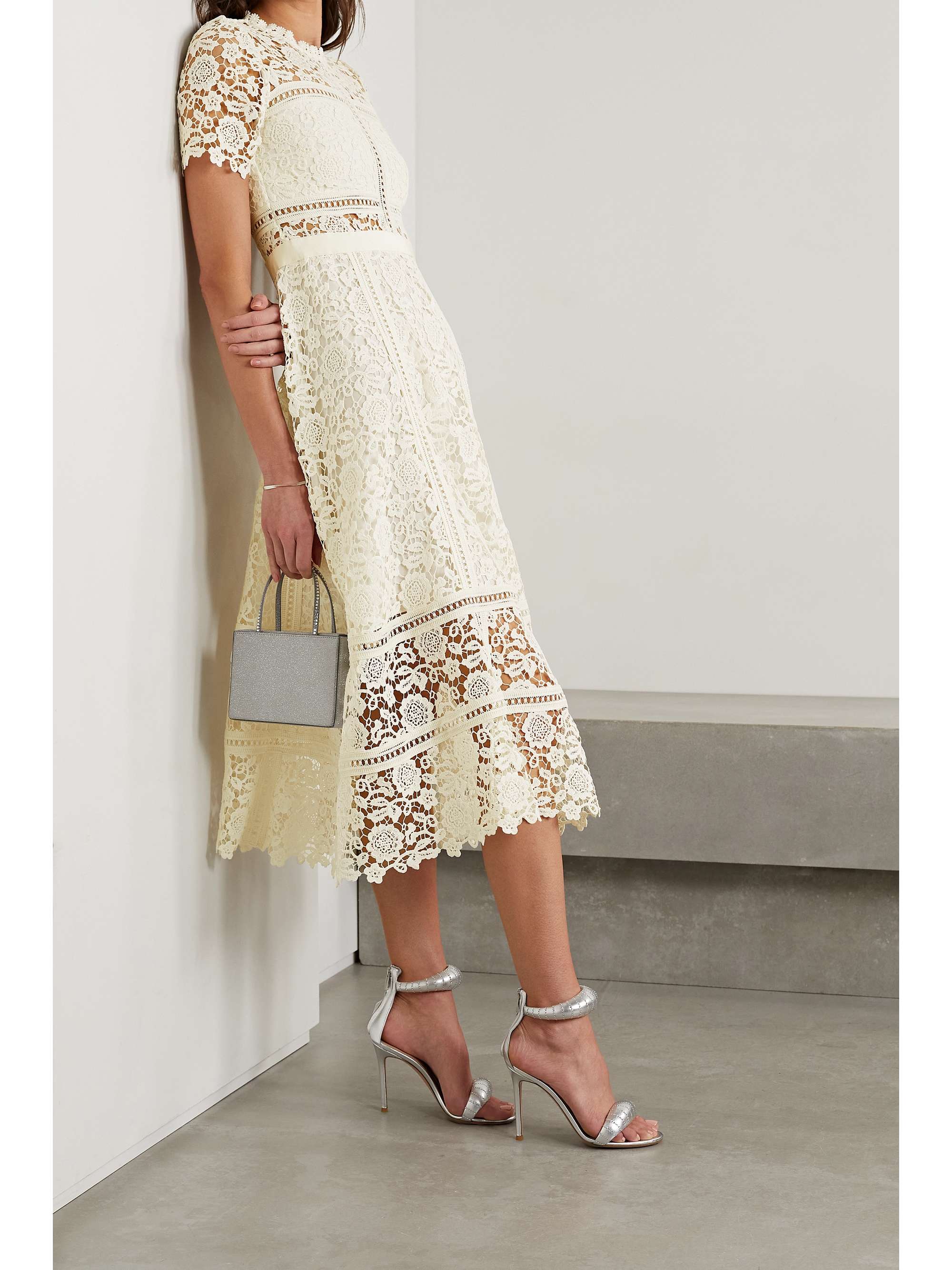 Guipure lace midi dress view