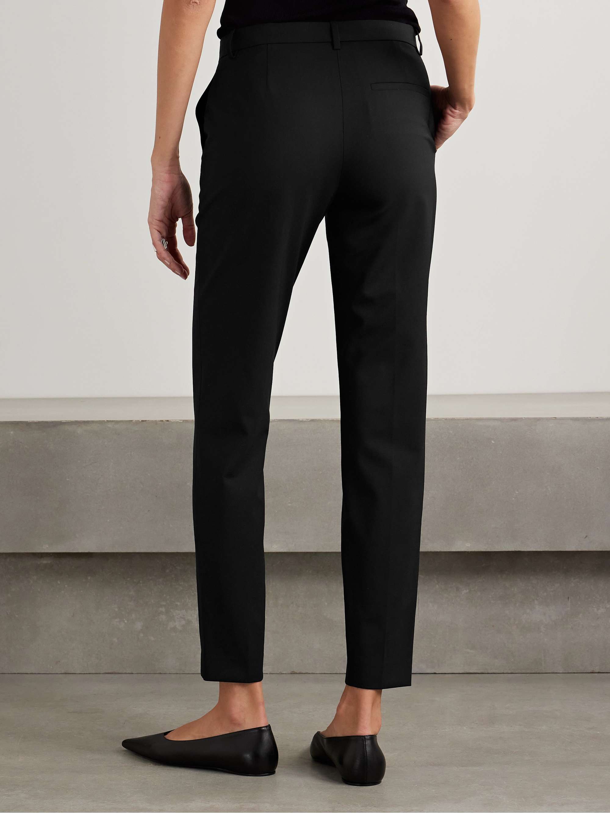 Treeca cropped wool-blend slim-leg pants view