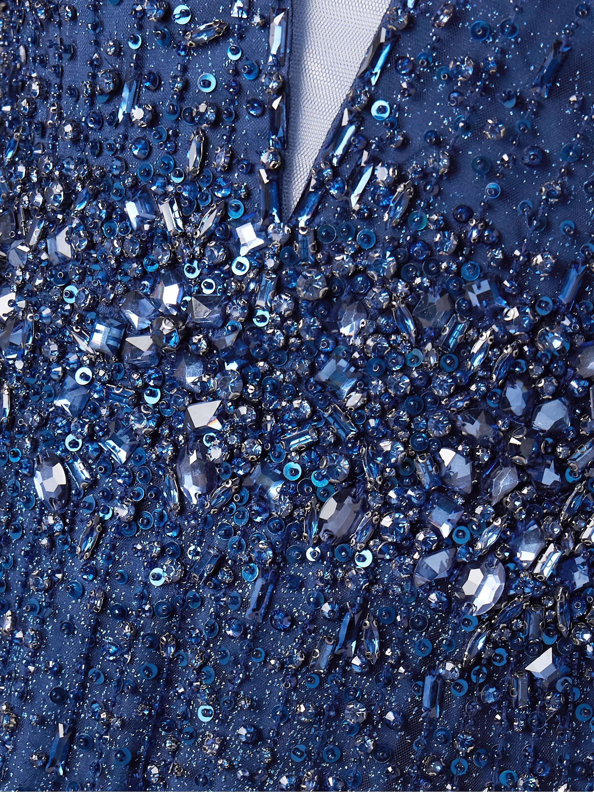 Crystal and sequin-embellished tulle gown view