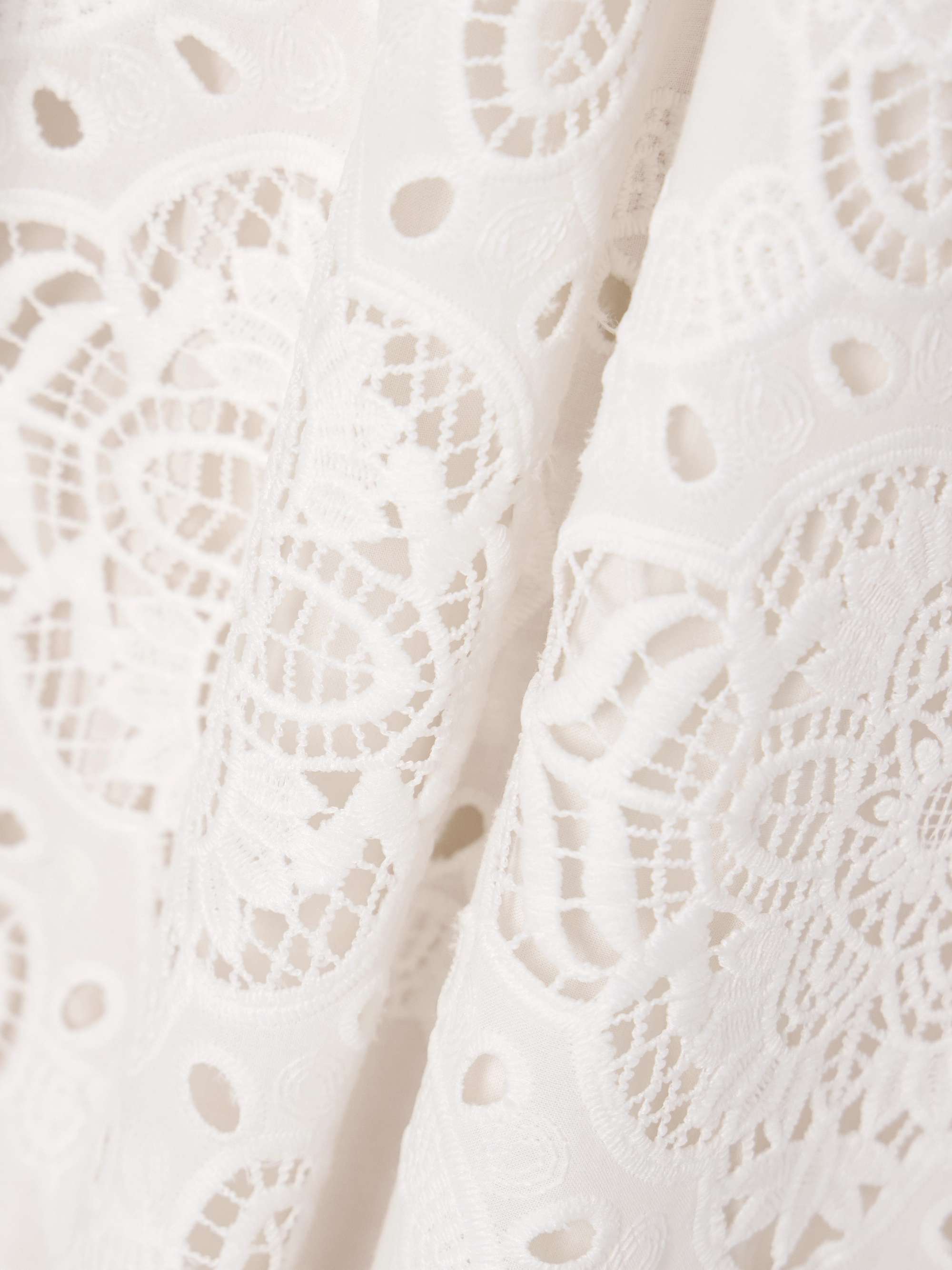 Rhea broderie anglaise poplin midi skirt view
