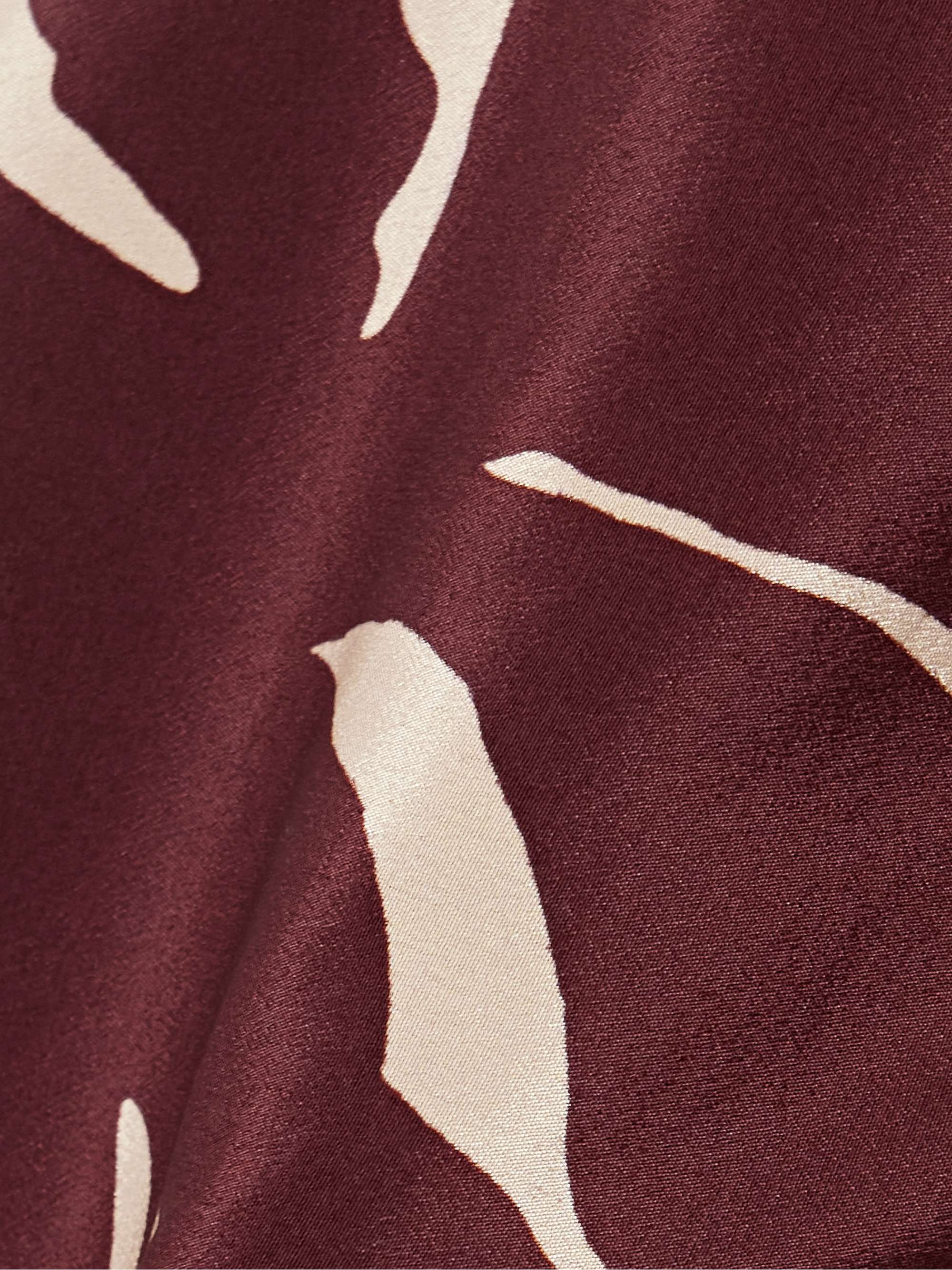 Aromatic Garden ruffled printed silk crepe de chine cape view