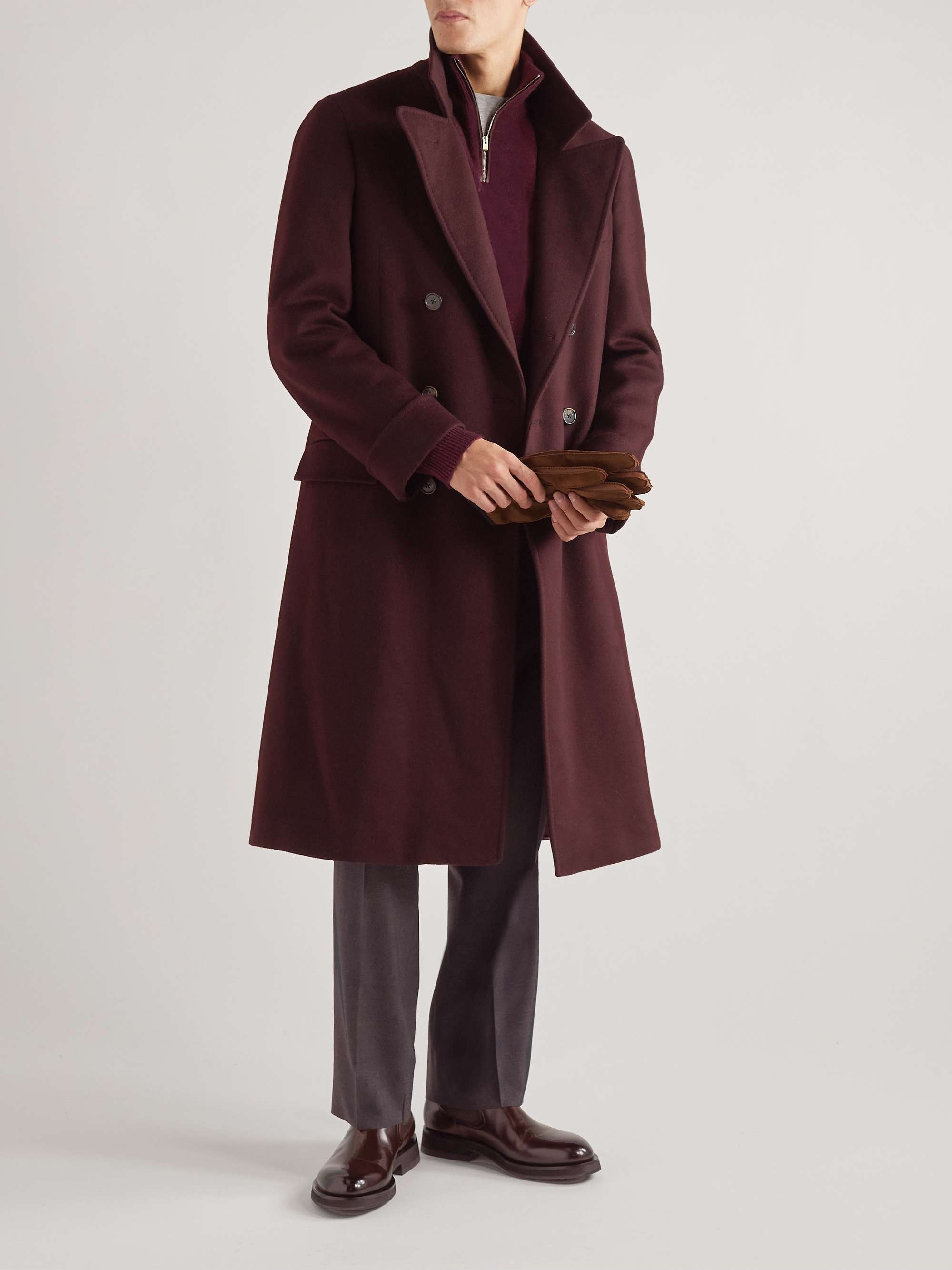 Double-Breasted Cashmere Coat view