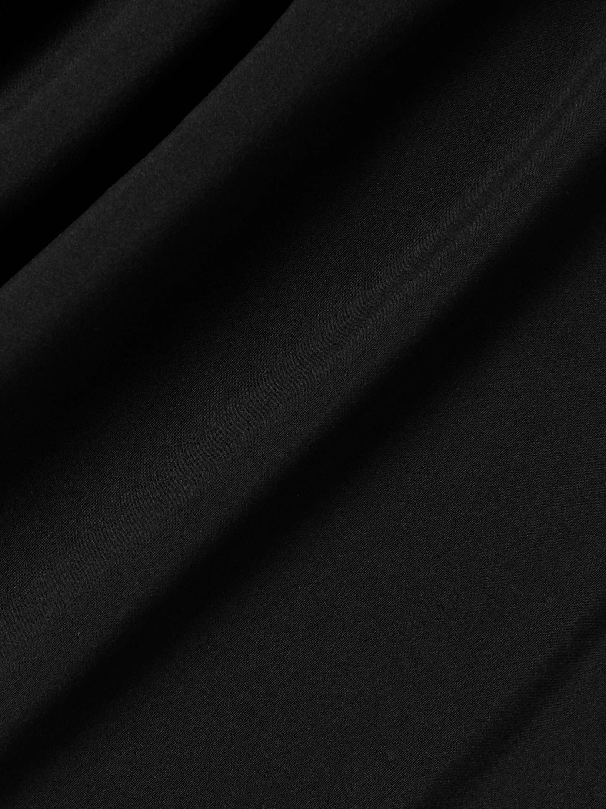 Rita draped gathered crepe de chine mini dress view