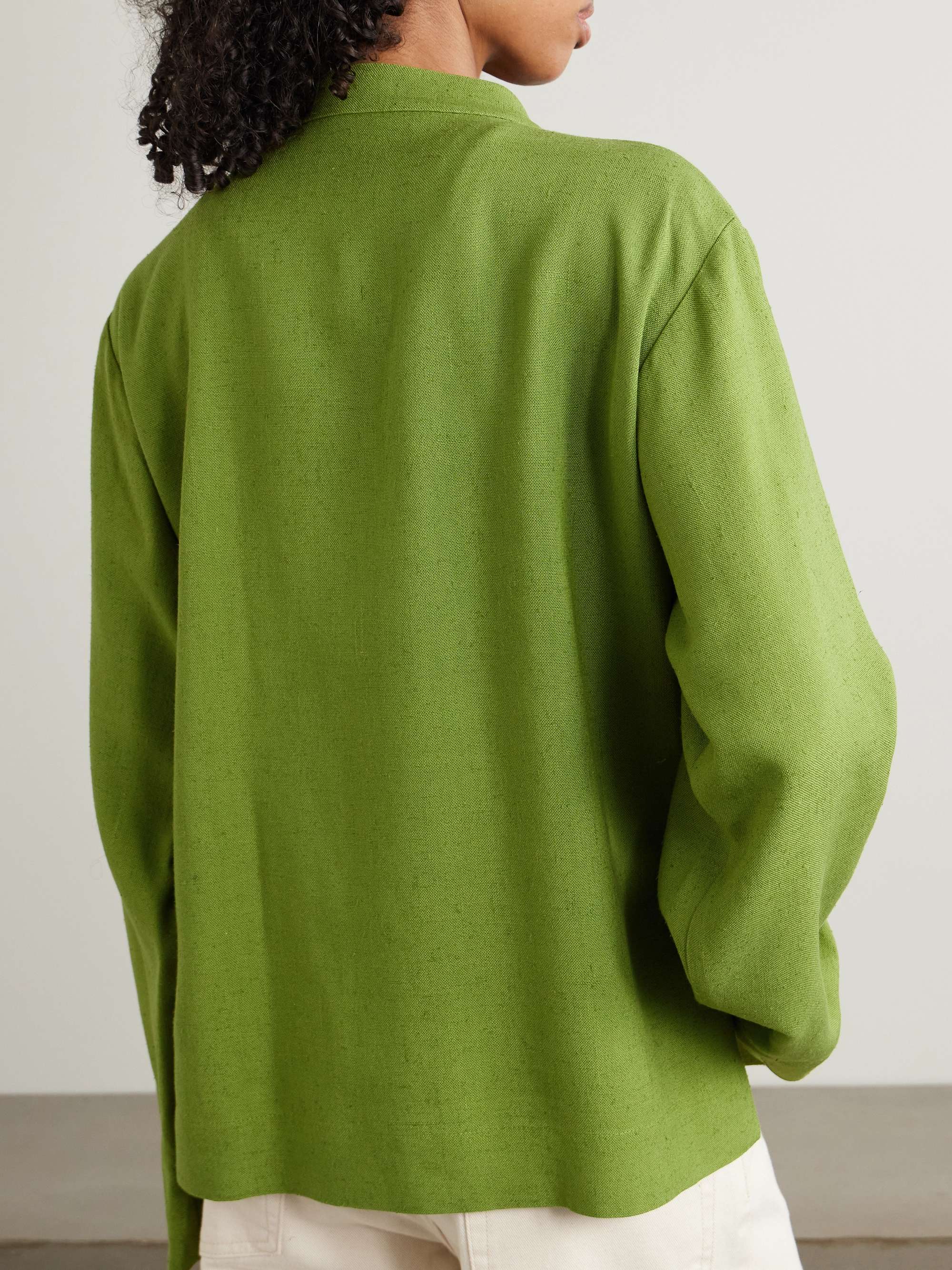 Mandarin twill jacket view
