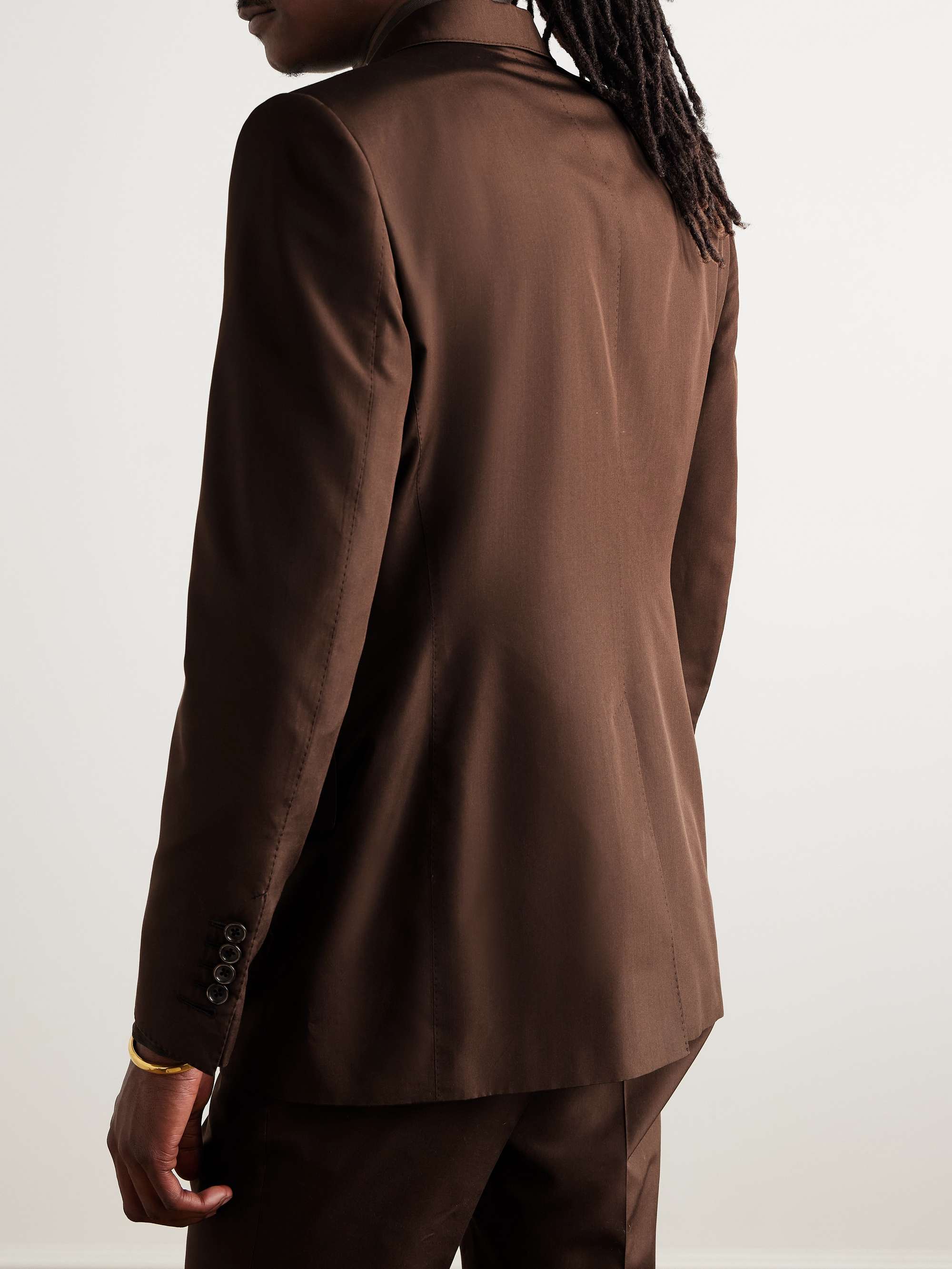 Dyllan Double-Breasted Silk Suit Jacket view