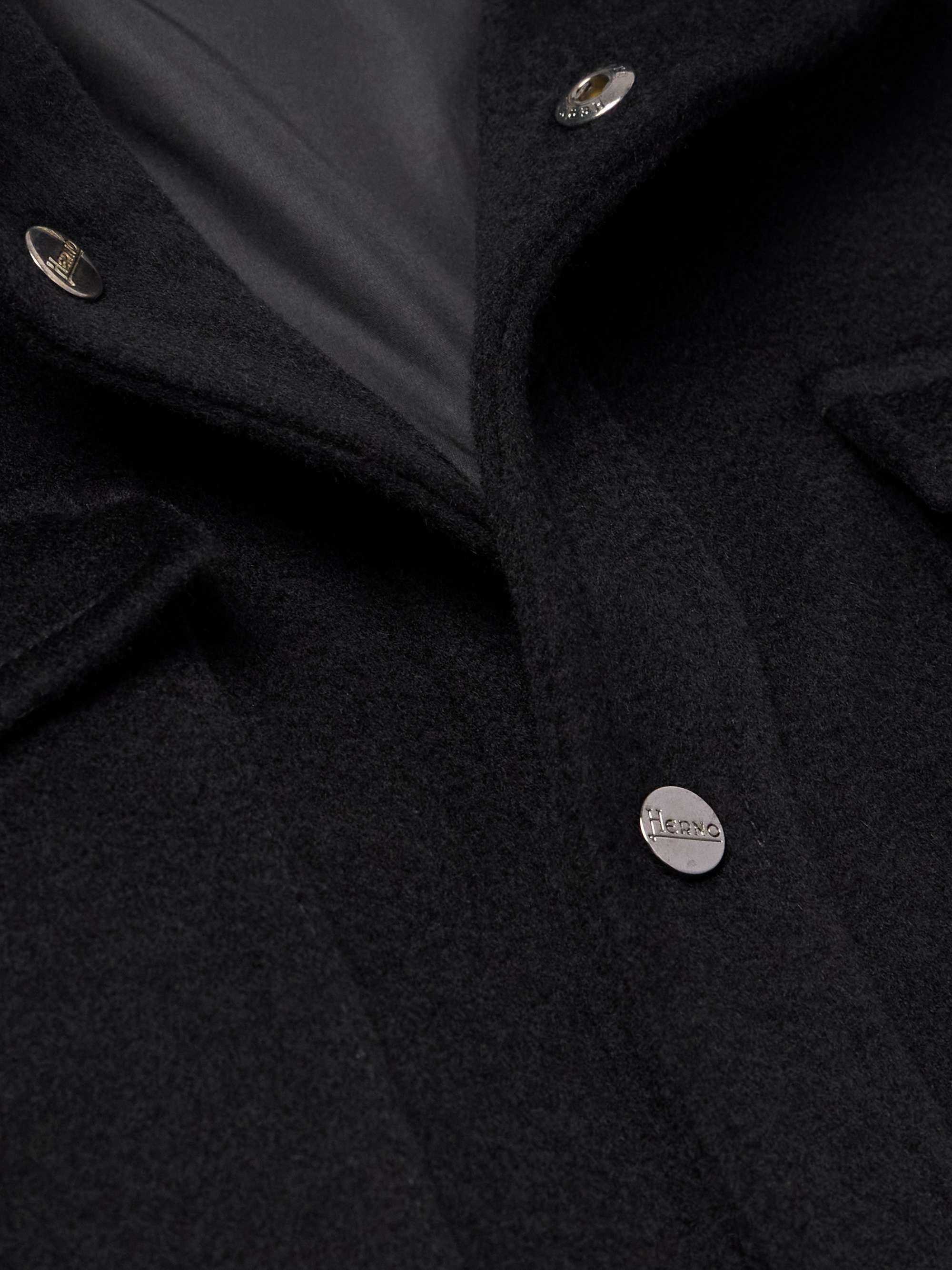Brushed Wool and Cashmere-Blend Overshirt view