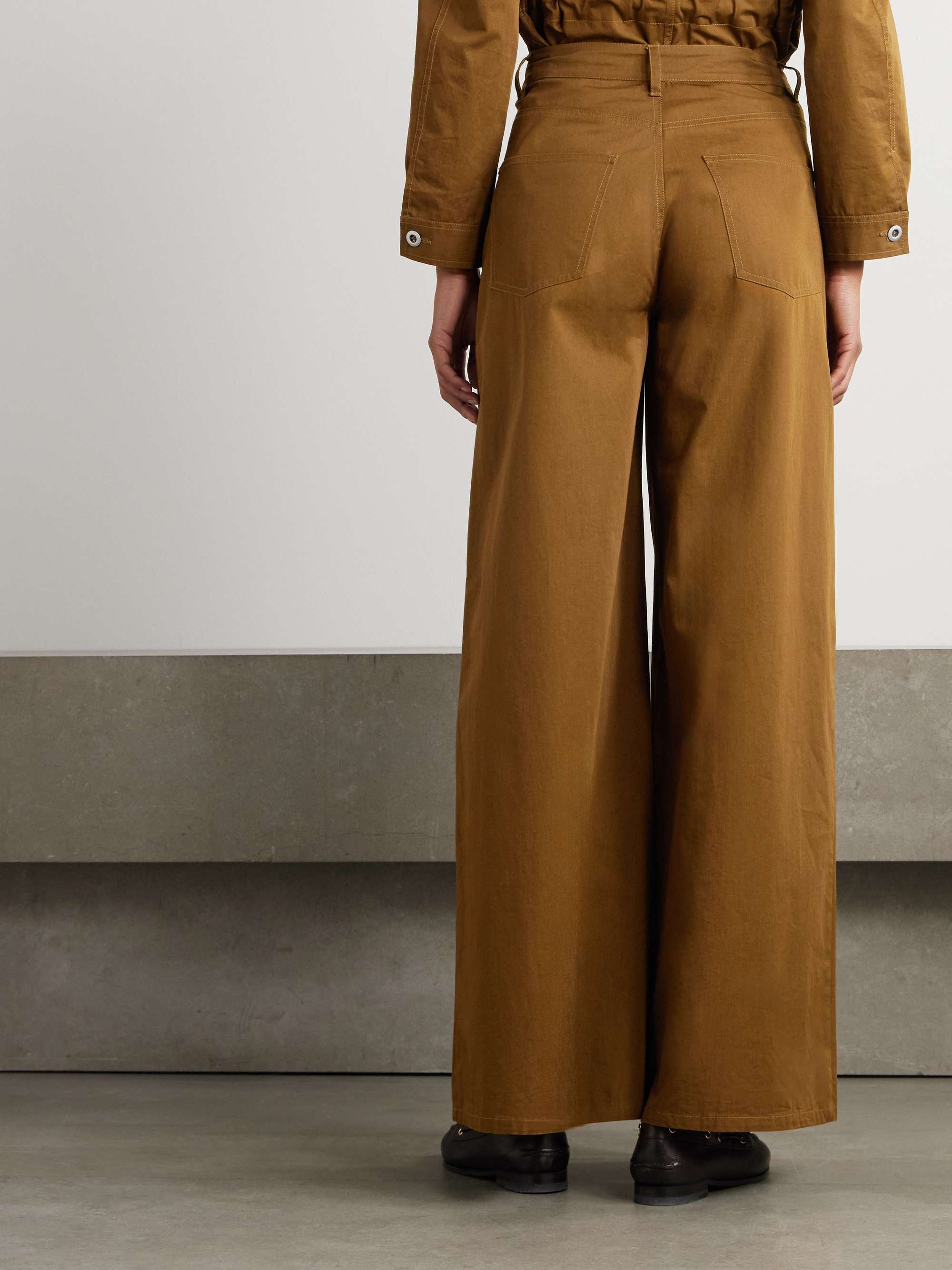 Nadia silk-twill wide-leg pants view