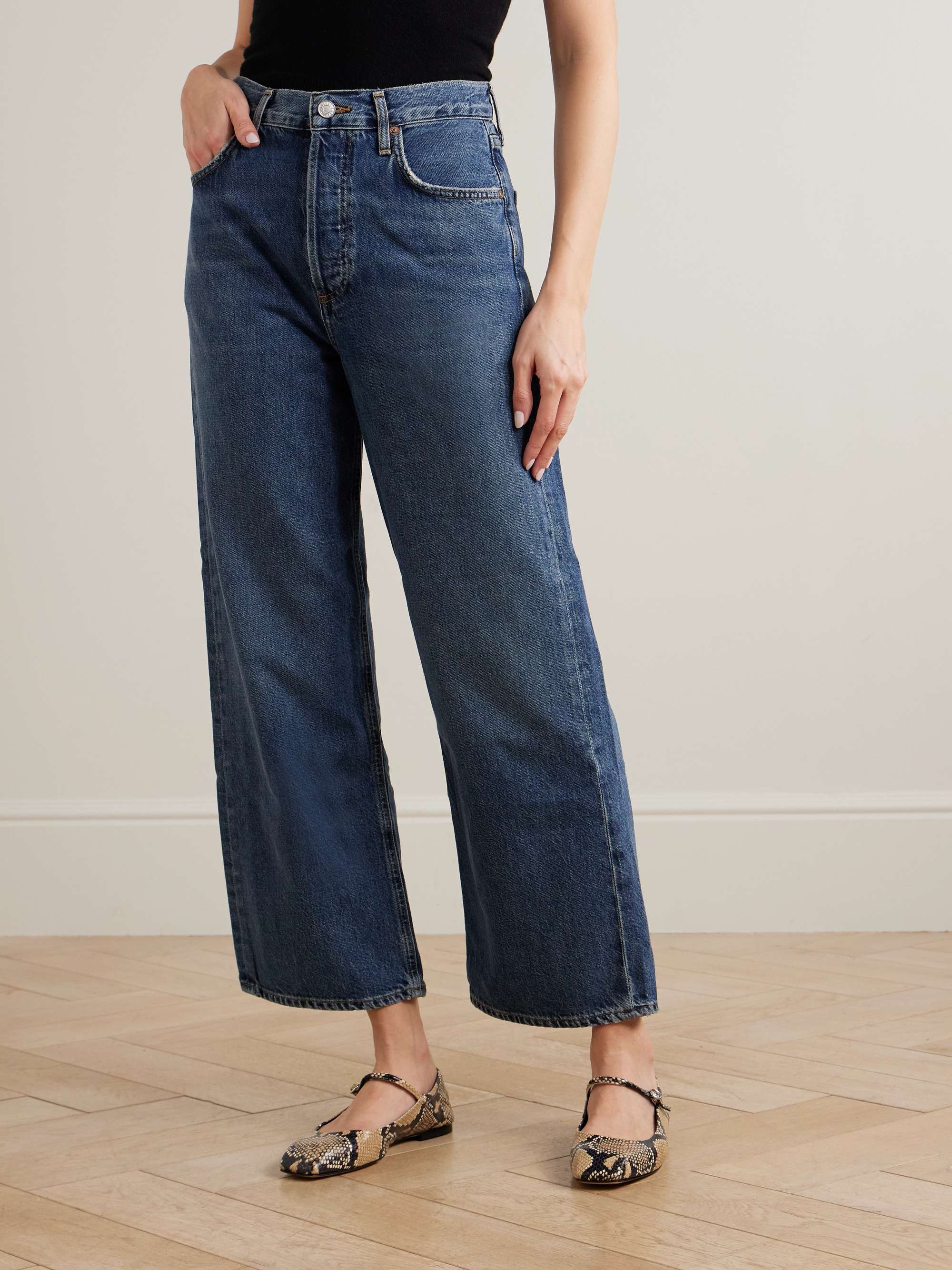 Ren high-rise wide-leg recycled jeans view