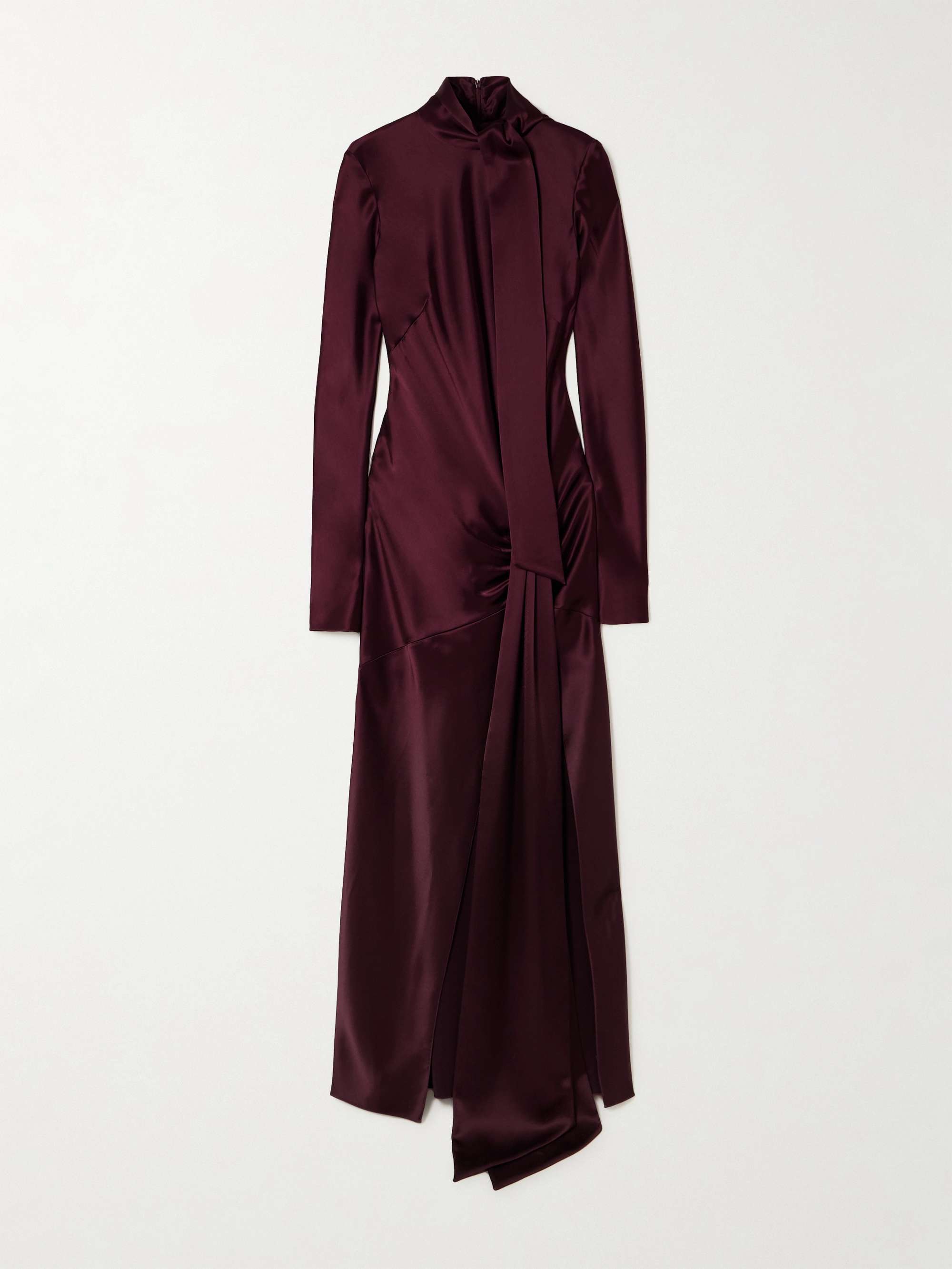 Emilie tie-detailed satin gown view