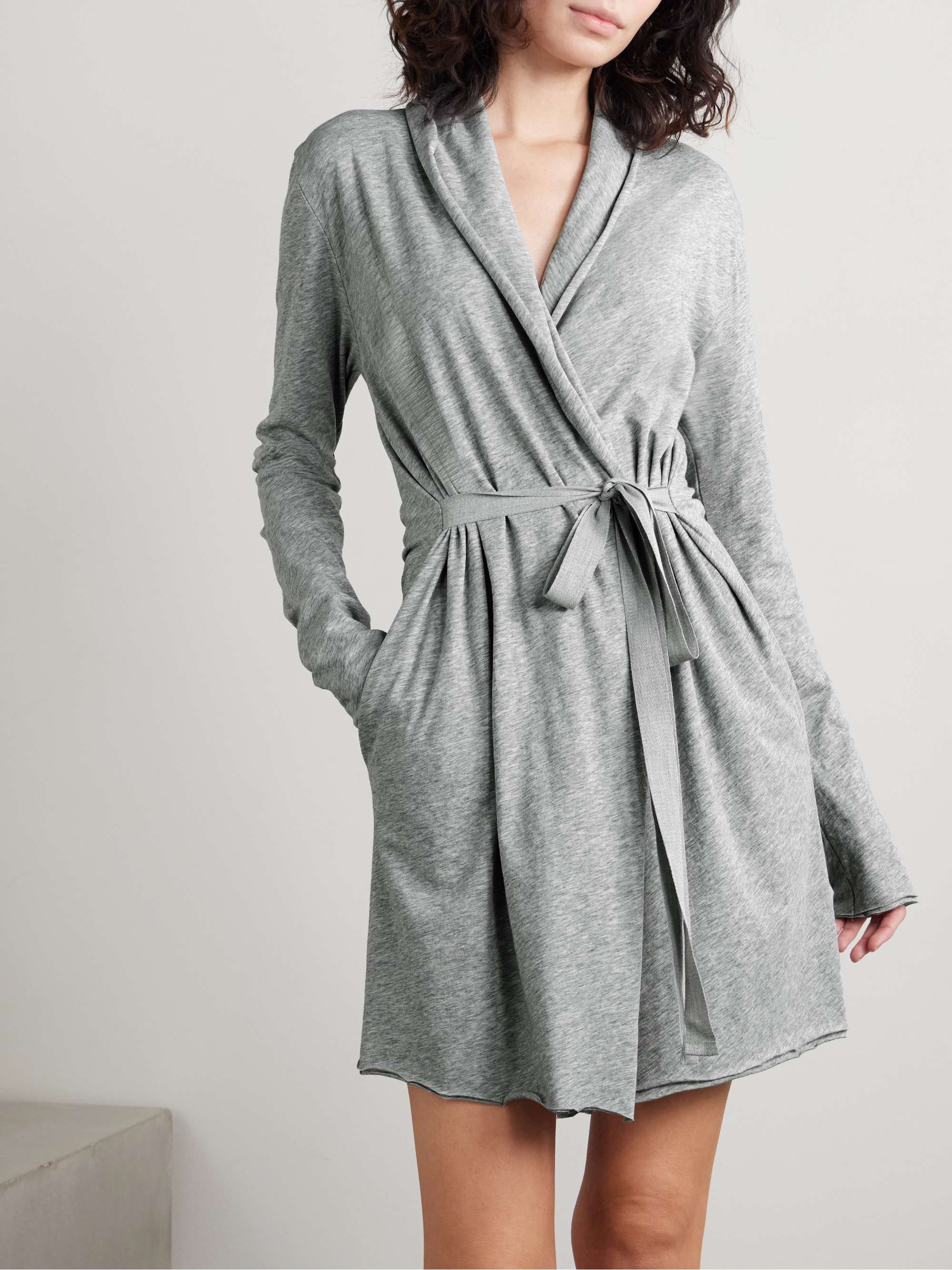 Organic Pima cotton-jersey robe view