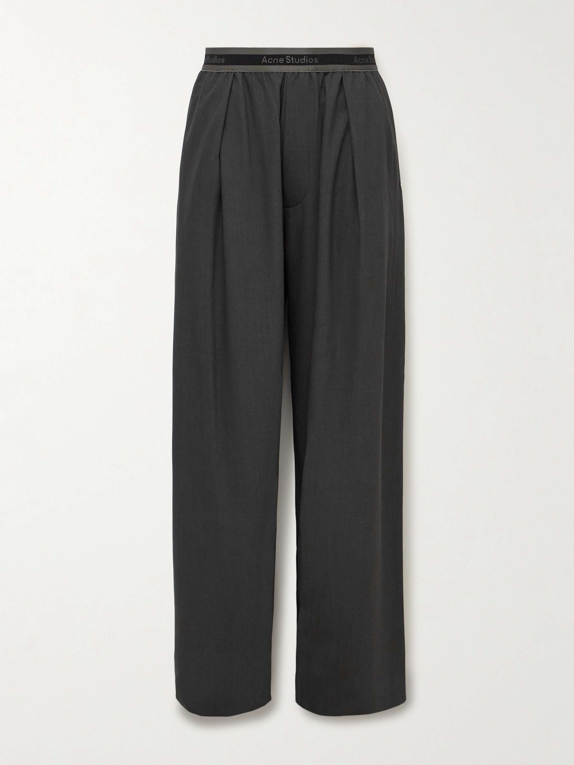 Pimono Straight-Leg Pleated Gabardine Trousers view