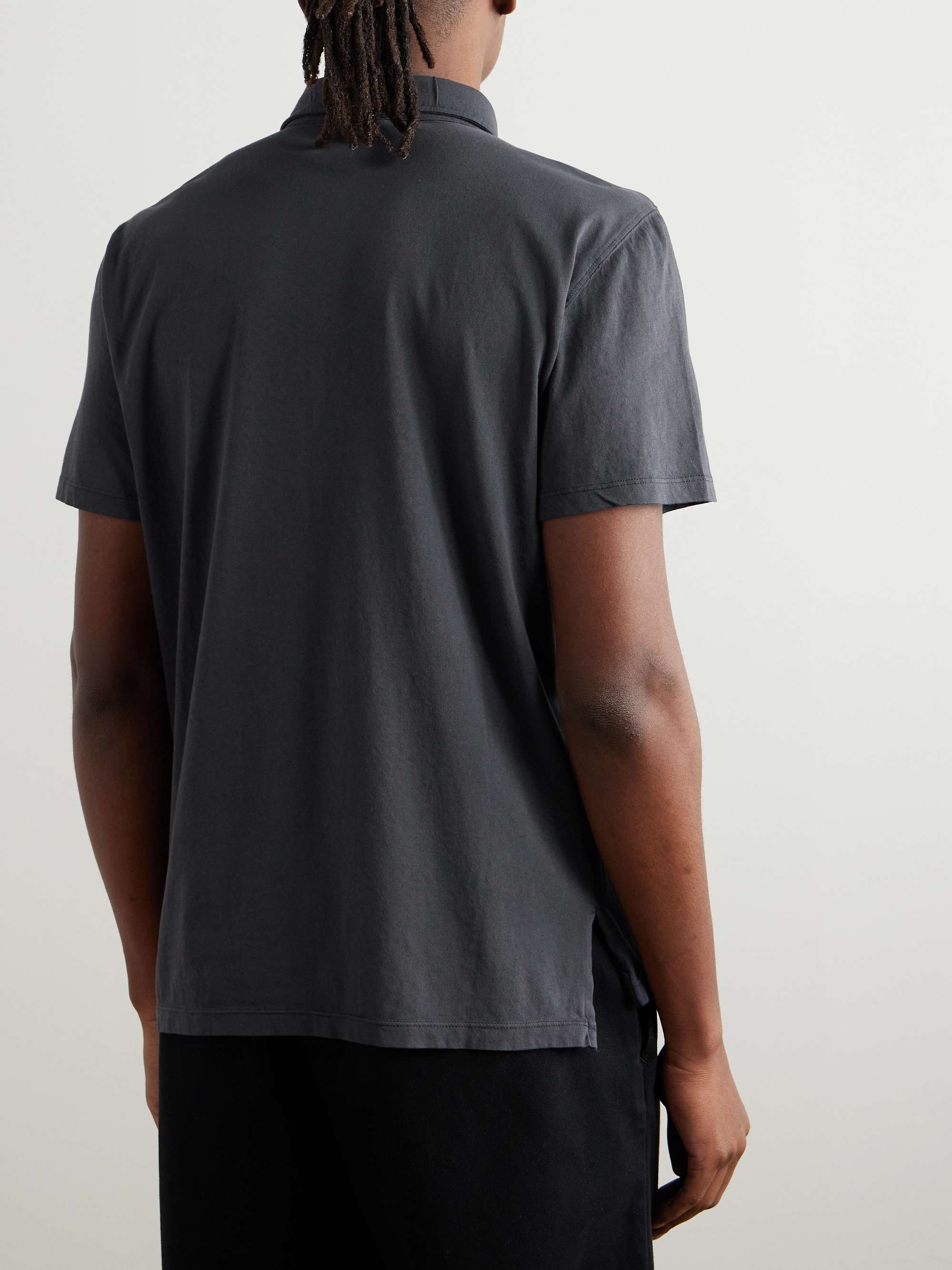 Spilo Garment-Dyed Cotton-Jersey Polo Shirt view