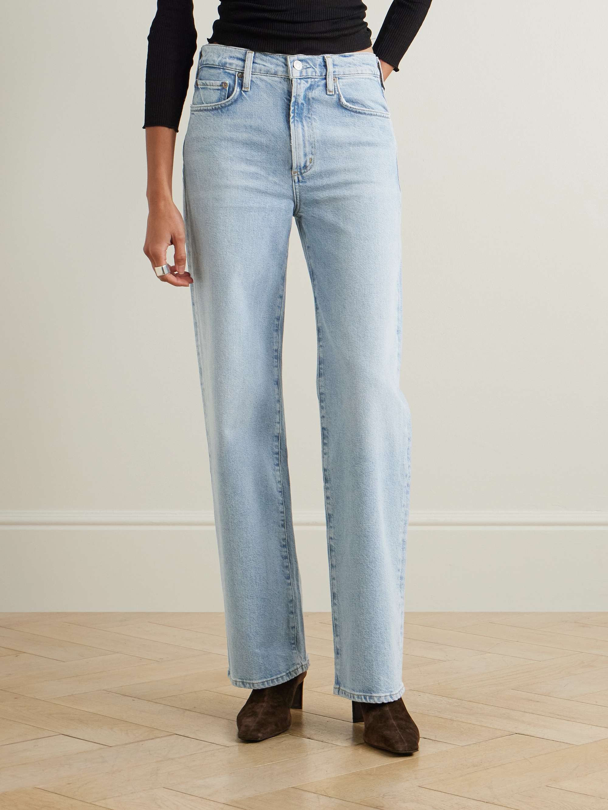 Harper mid-rise straight-leg jeans view