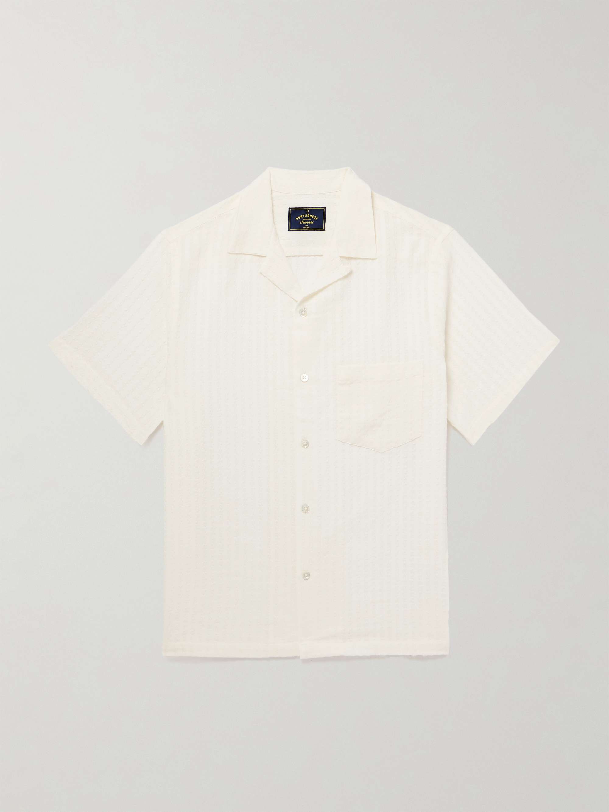 Mondego Convertible-Collar Textured Cotton Shirt view
