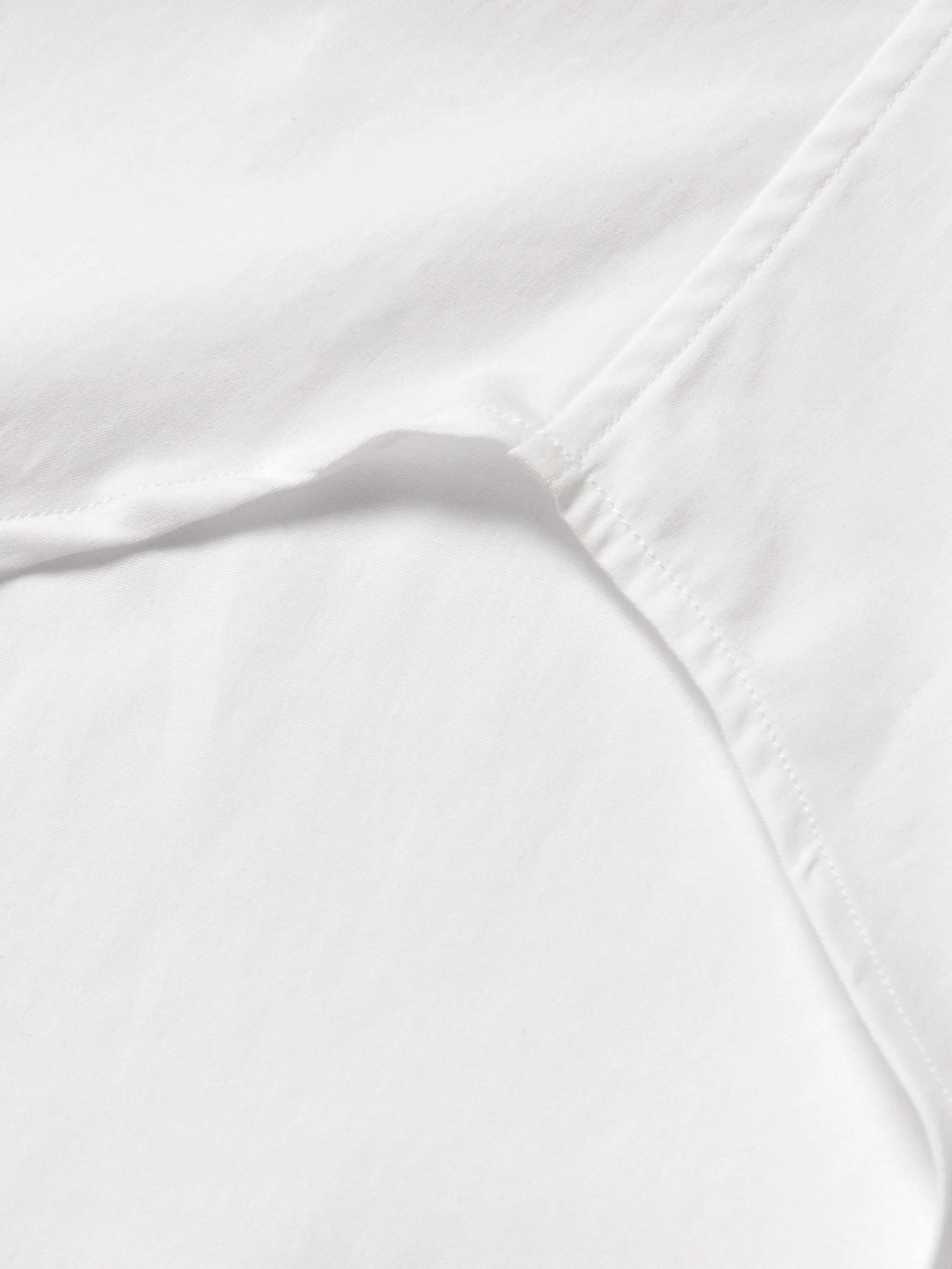 Brad Pitt Button-Down Collar Cotton-Blend Poplin Shirt view