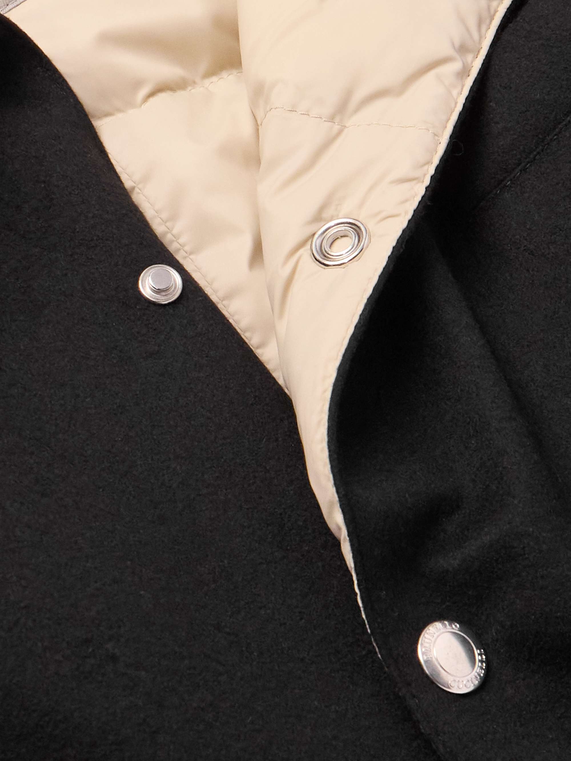 Padded Wool Hooded Gilet view
