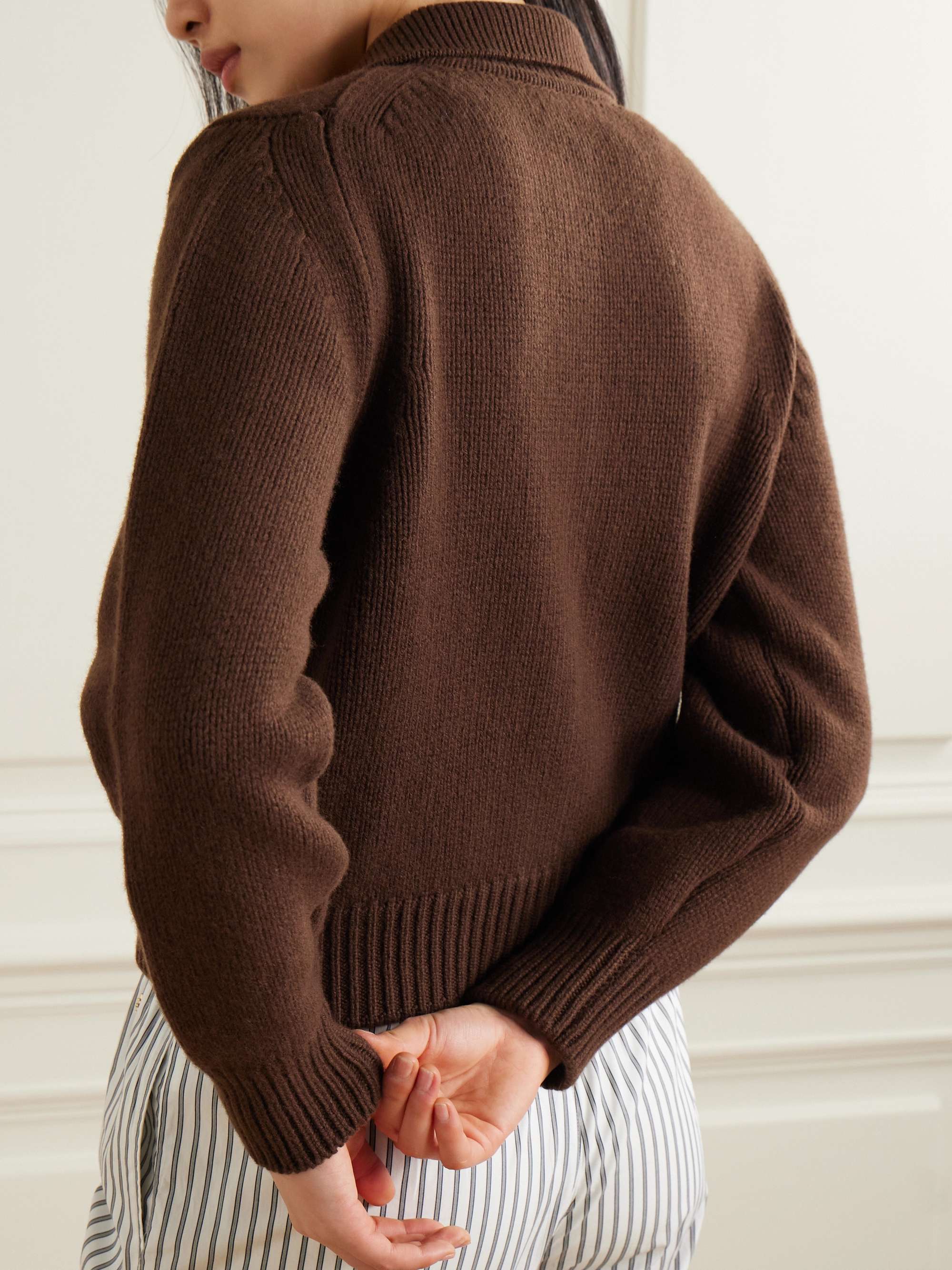 Wool and cashmere-blend cardigan view