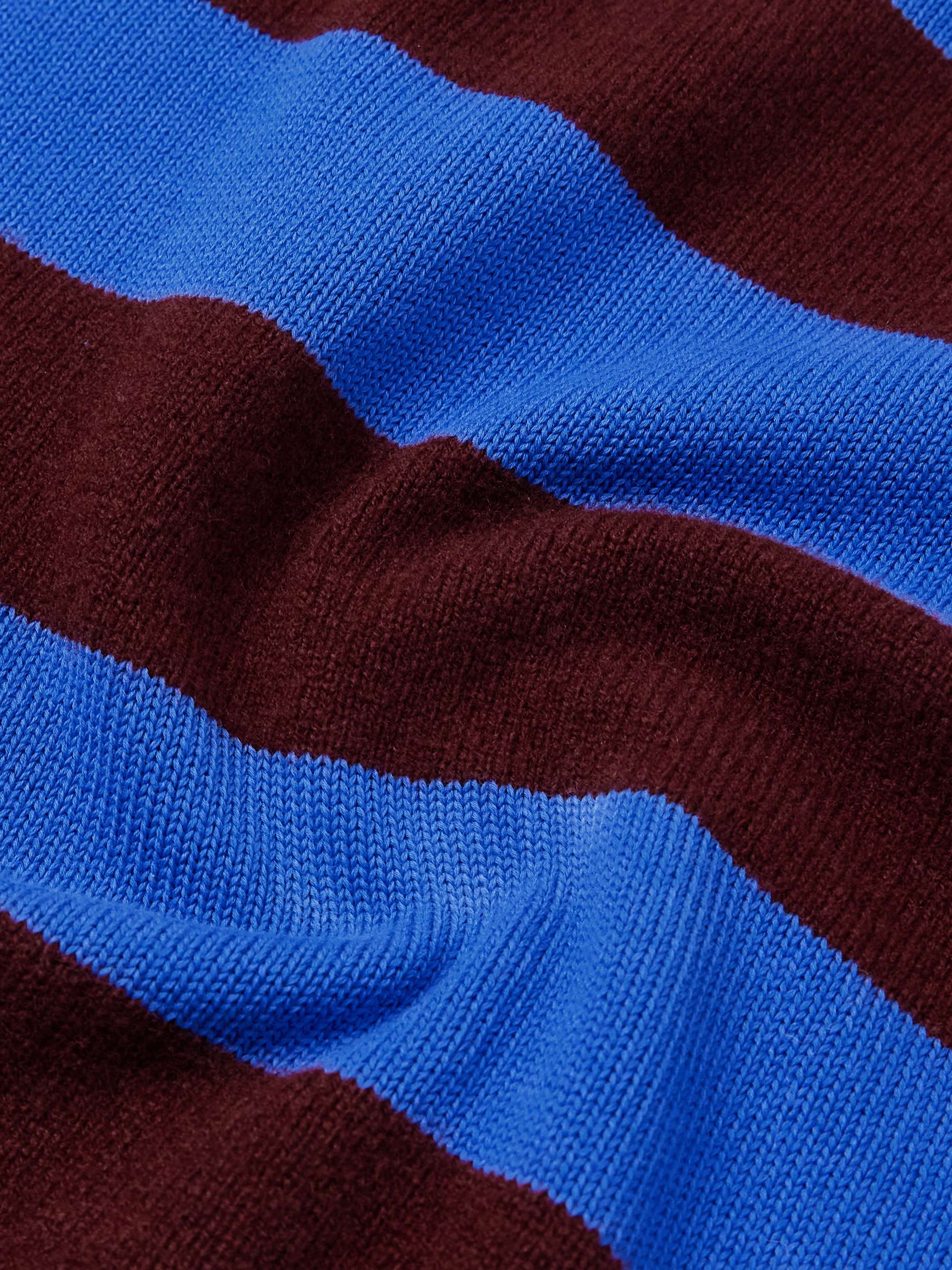 Striped Wool and Cotton-Blend Sweater view