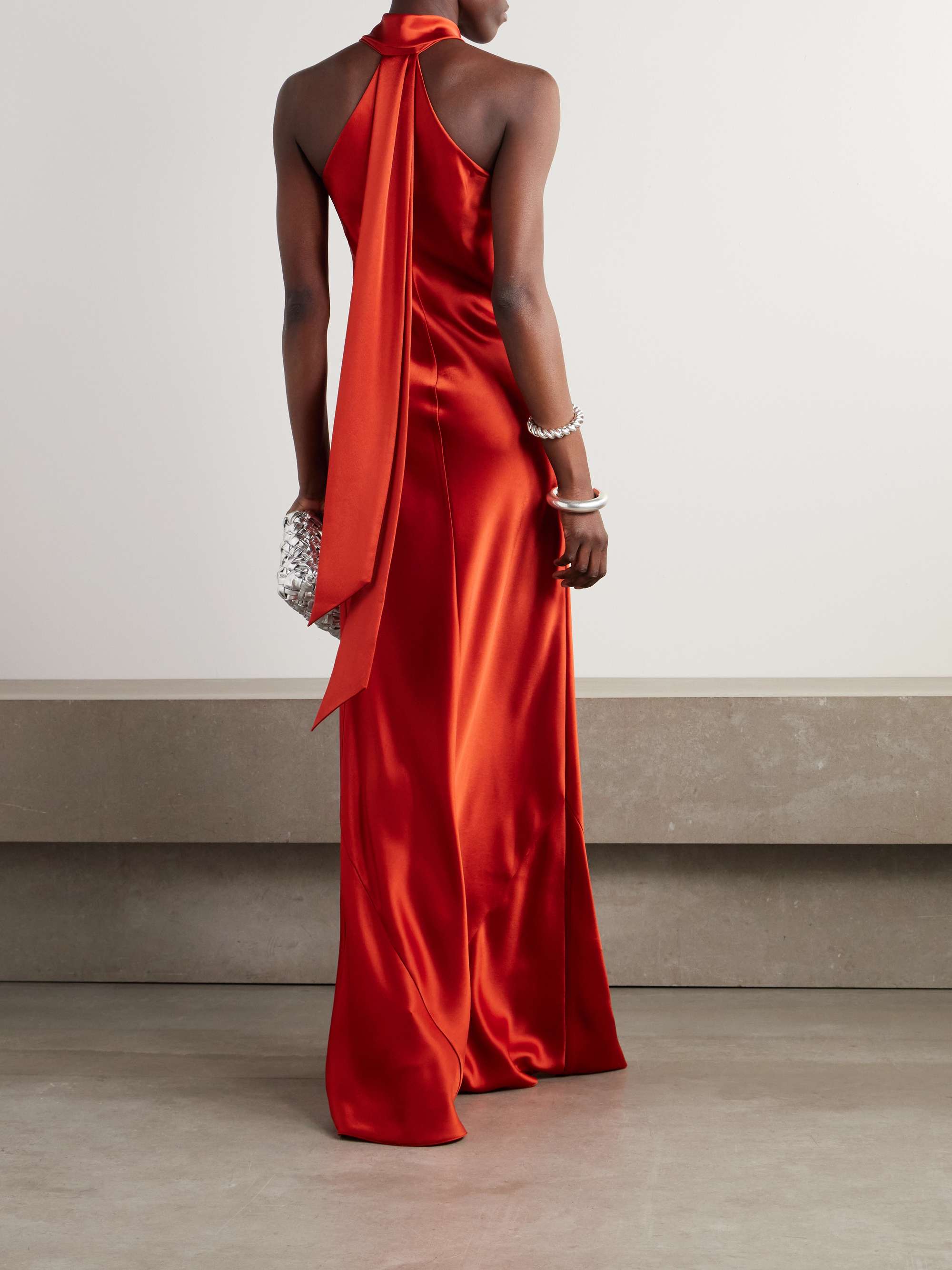 Pandora satin gown view