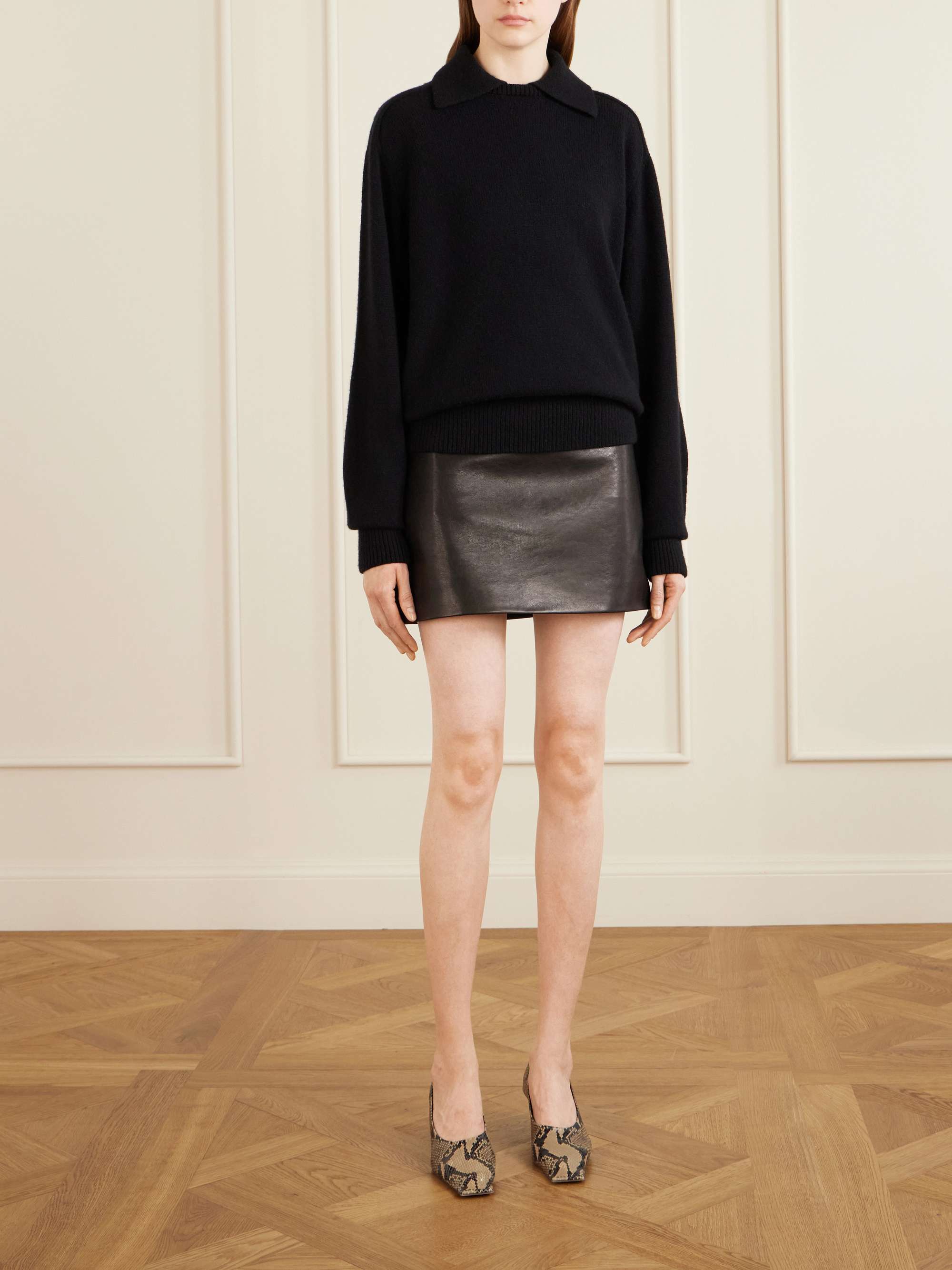 Jett leather mini skirt view
