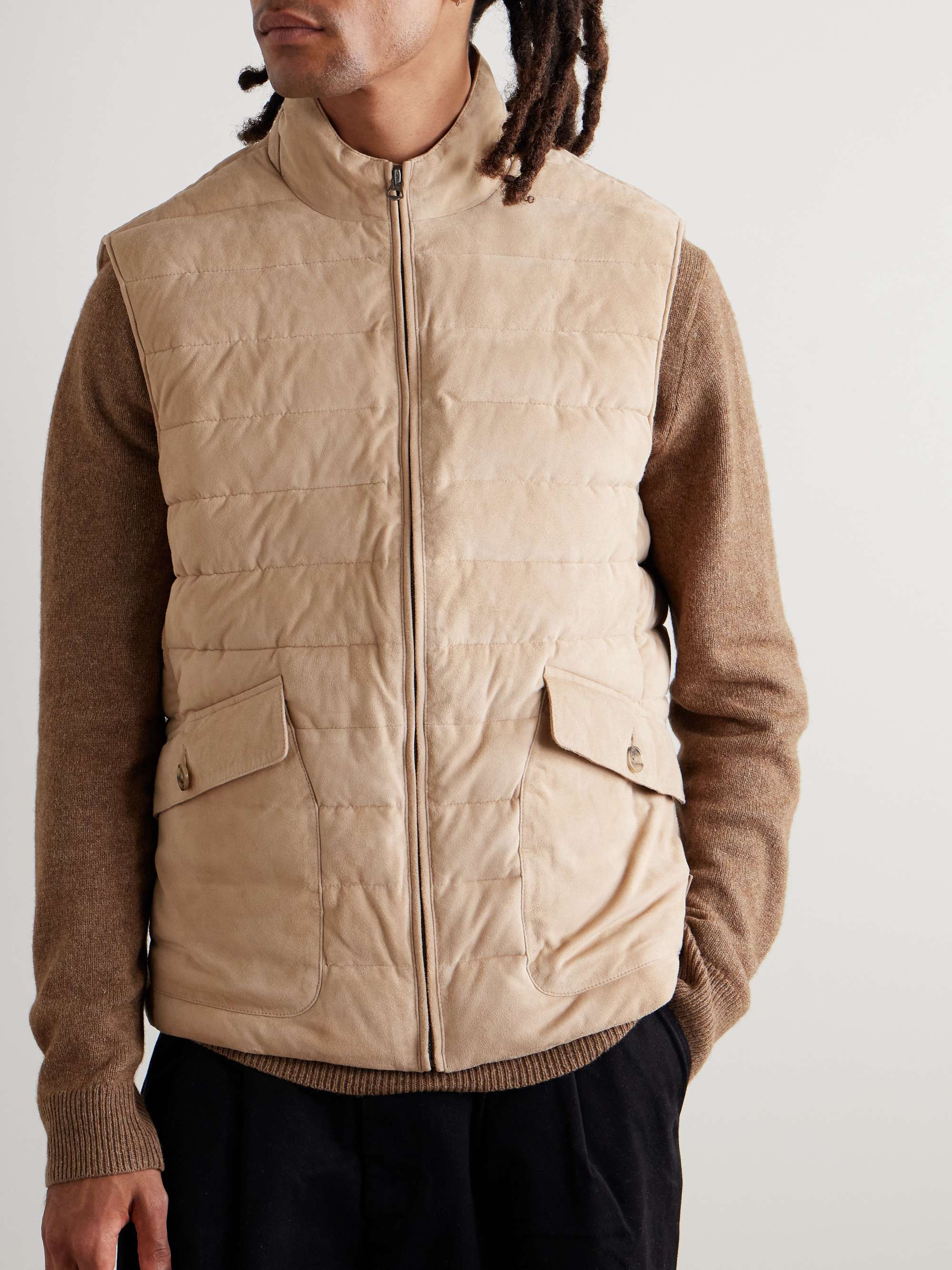 Quilted Suede Gilet view
