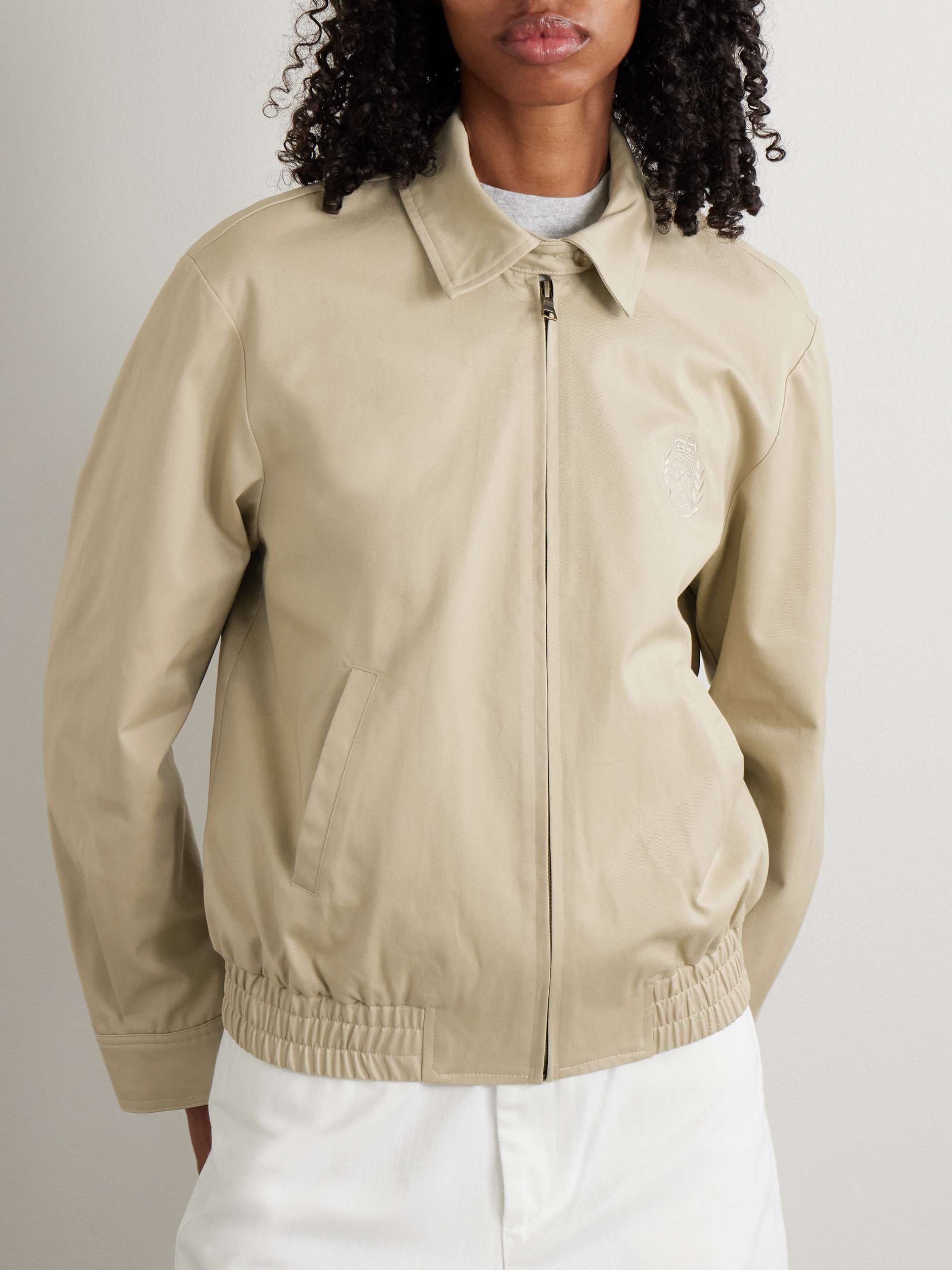 Prep H&W Crest embroidered cotton-twill jacket view